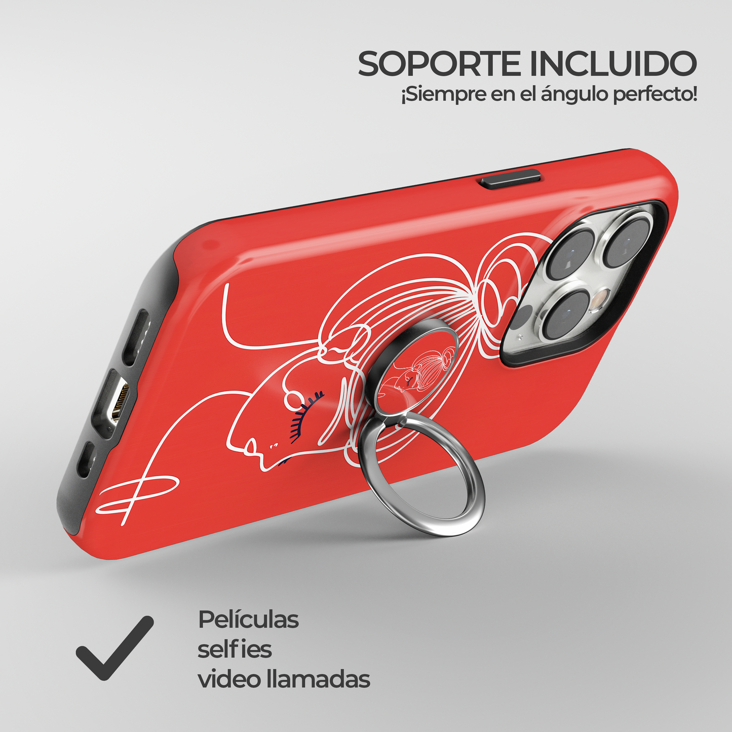 Soporte de anillo para celular Line Mood