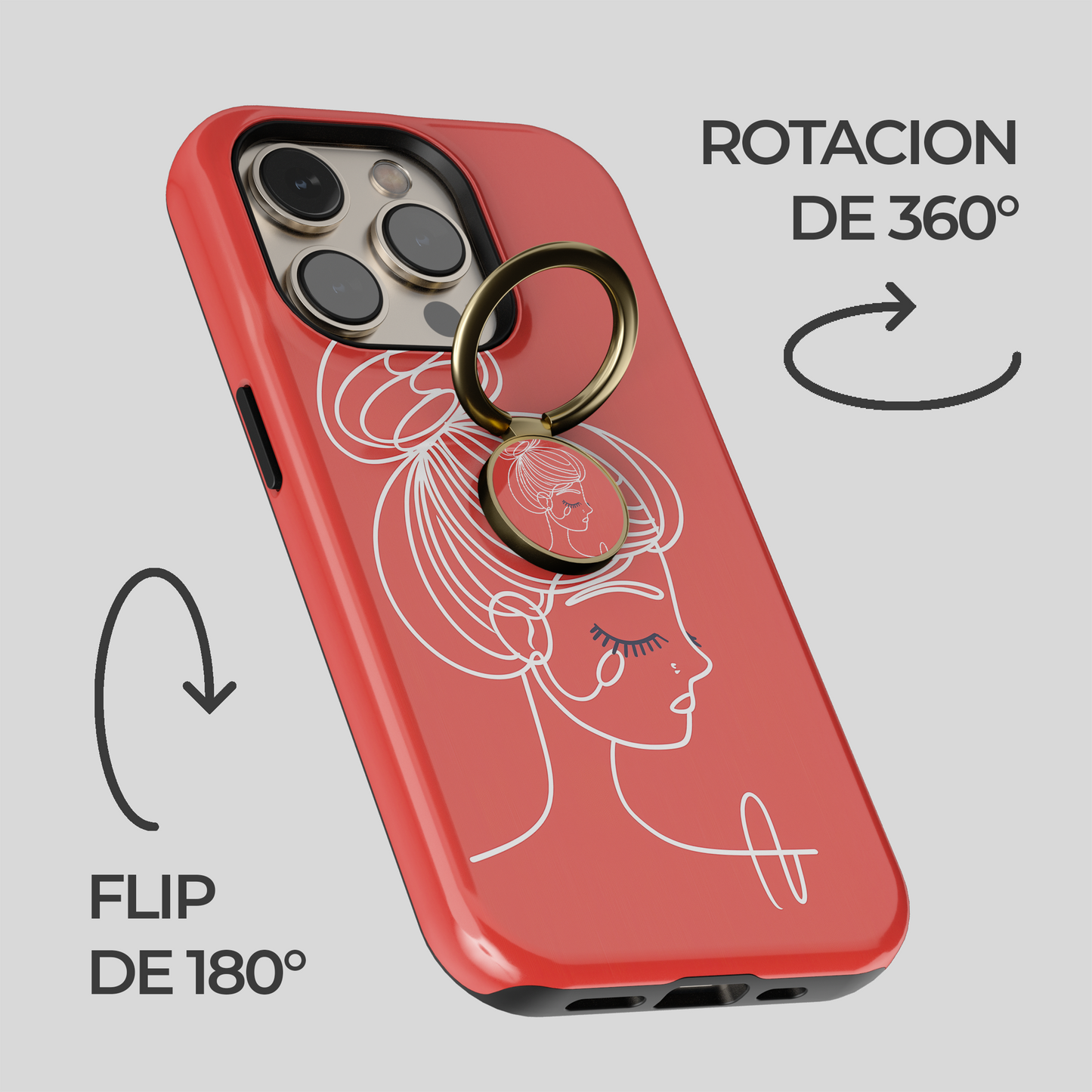 Soporte de anillo para celular Line Mood