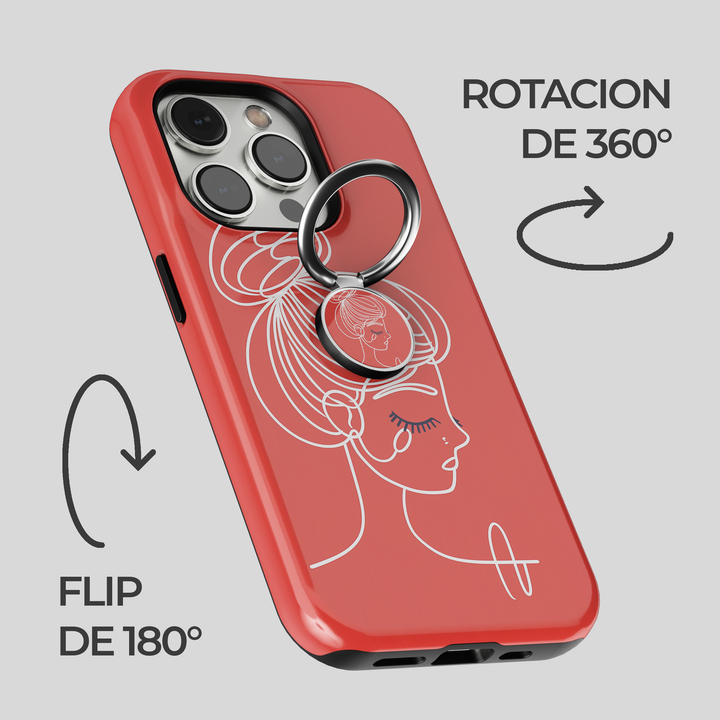 Soporte de anillo para celular Line Mood