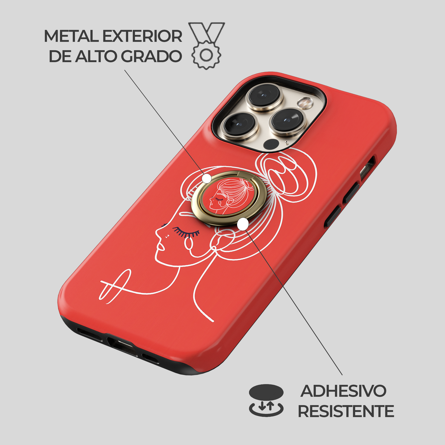 Soporte de anillo para celular Line Mood