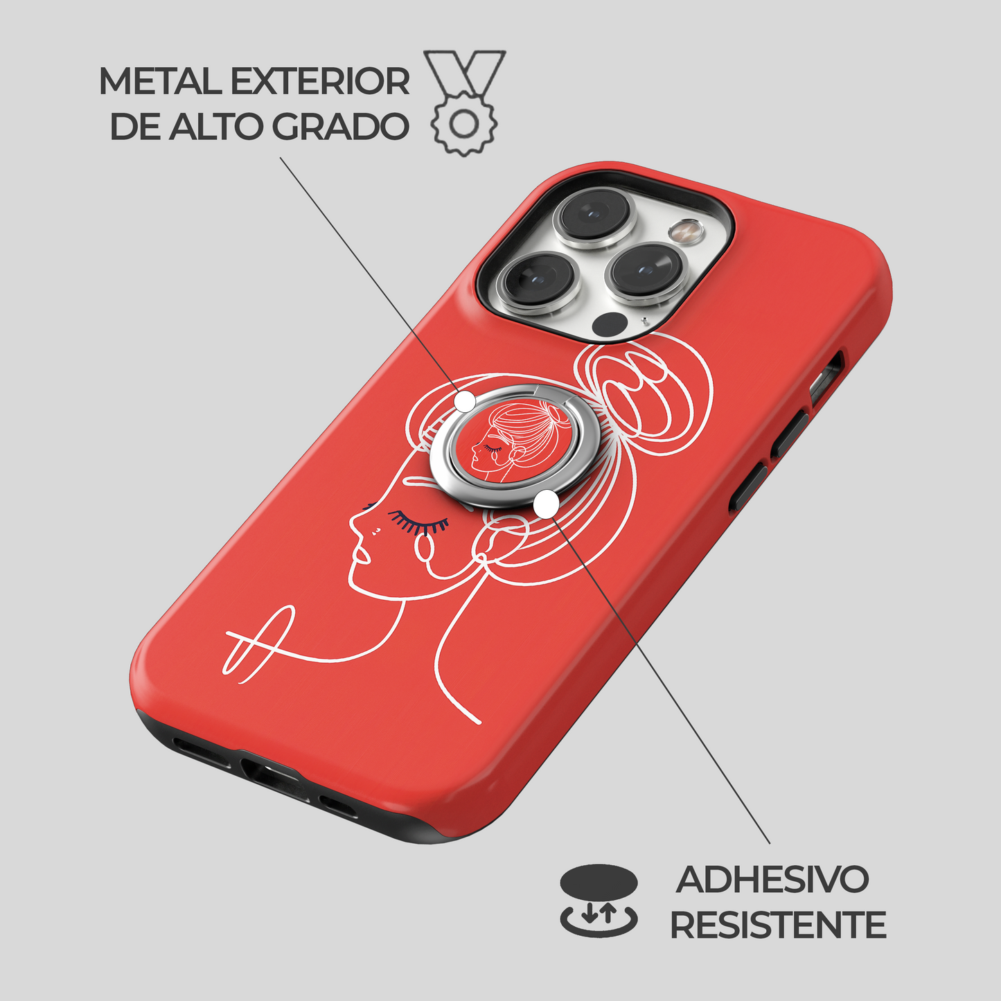 Soporte de anillo para celular Line Mood