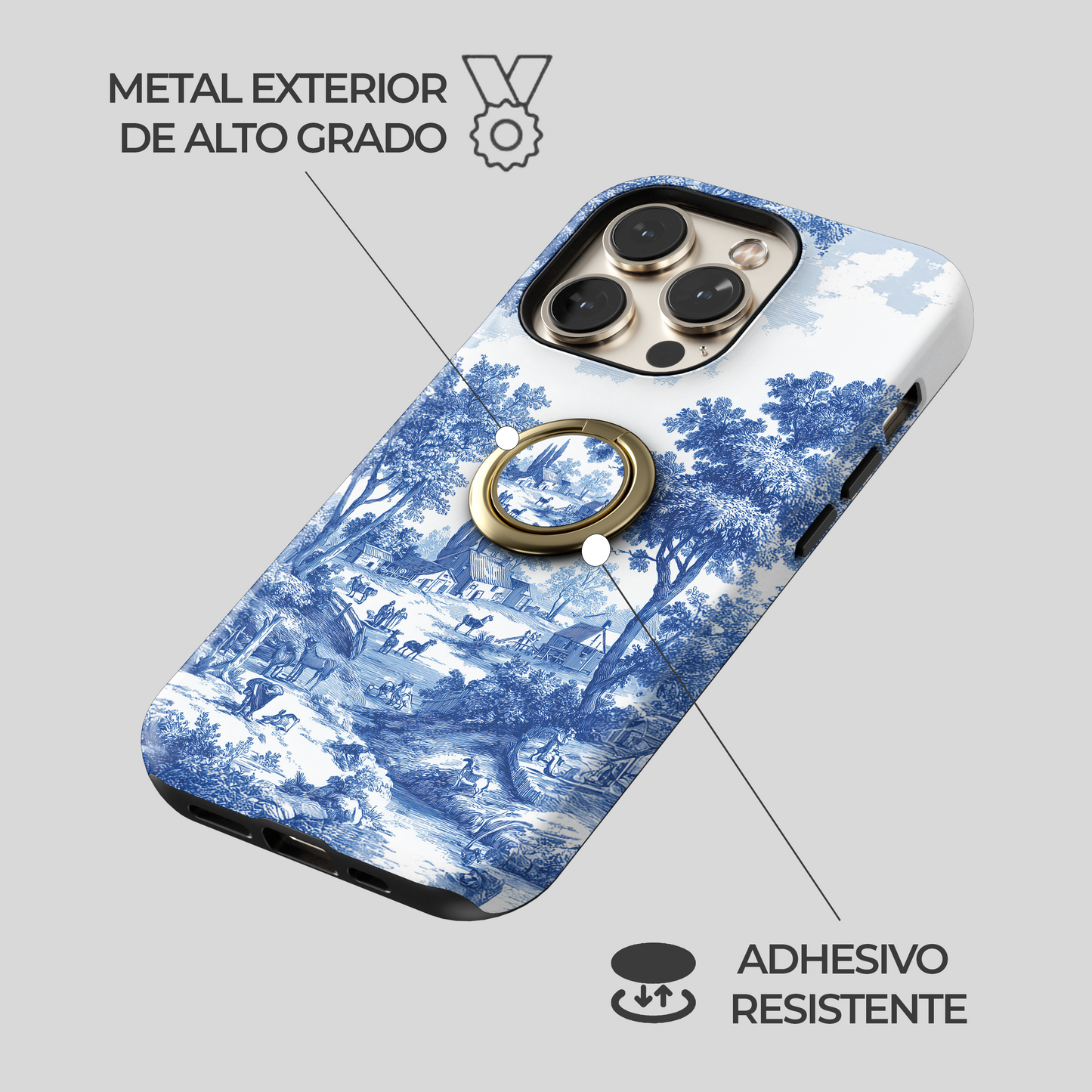 Soporte de anillo para celular Toile Chic