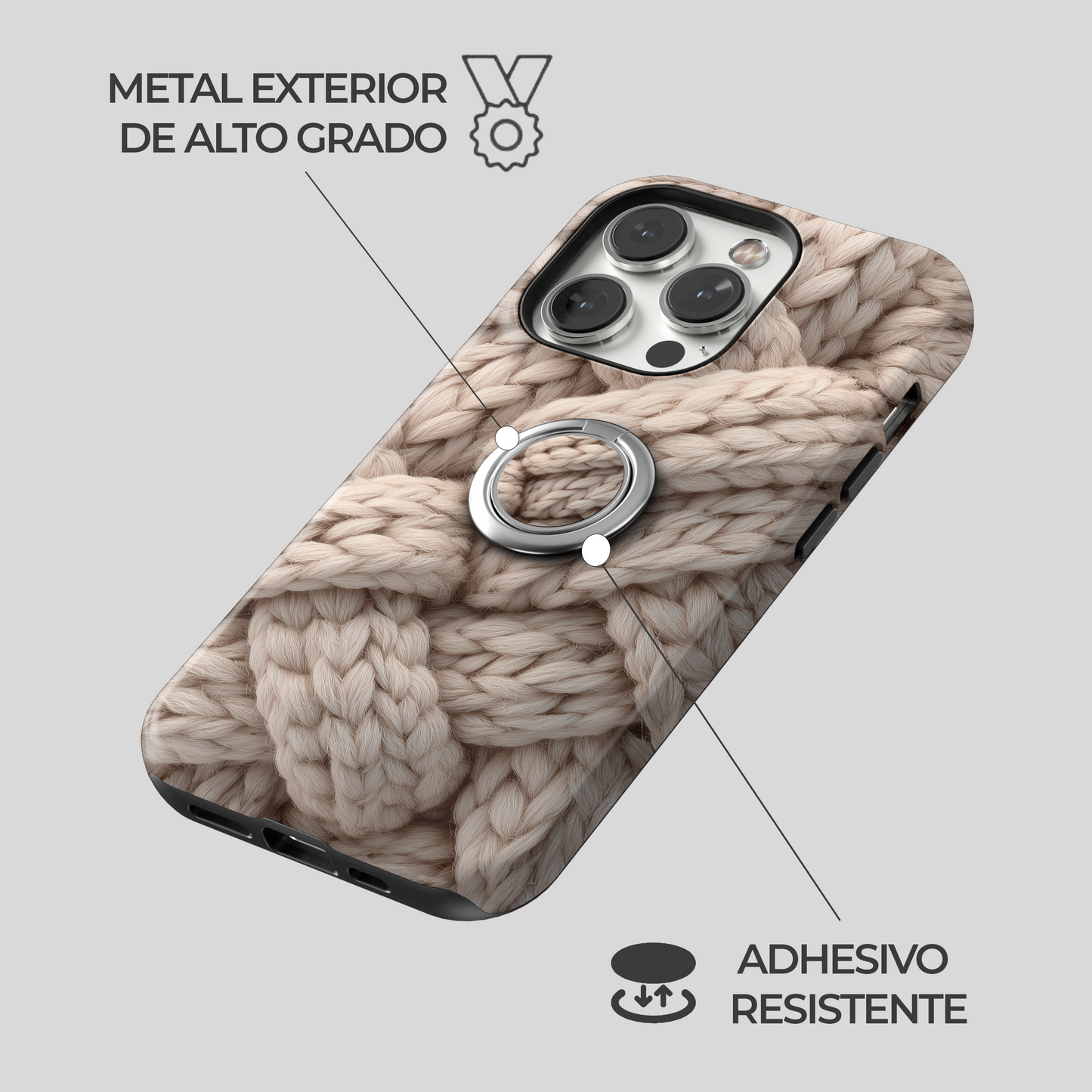 Soporte de anillo para celular Cozy Braid