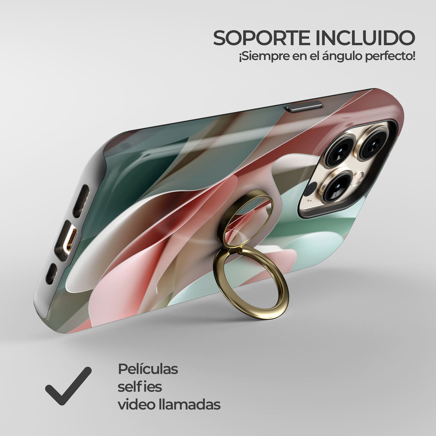 Soporte de anillo para celular Paper Flow