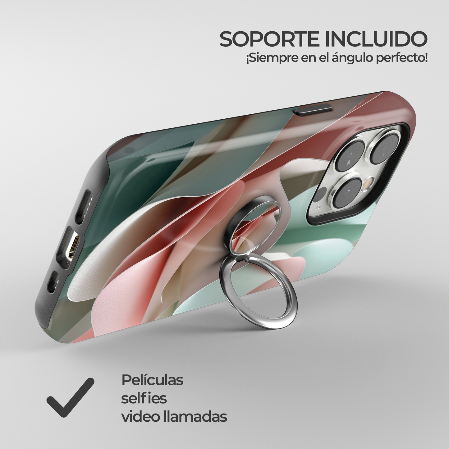 Soporte de anillo para celular Paper Flow