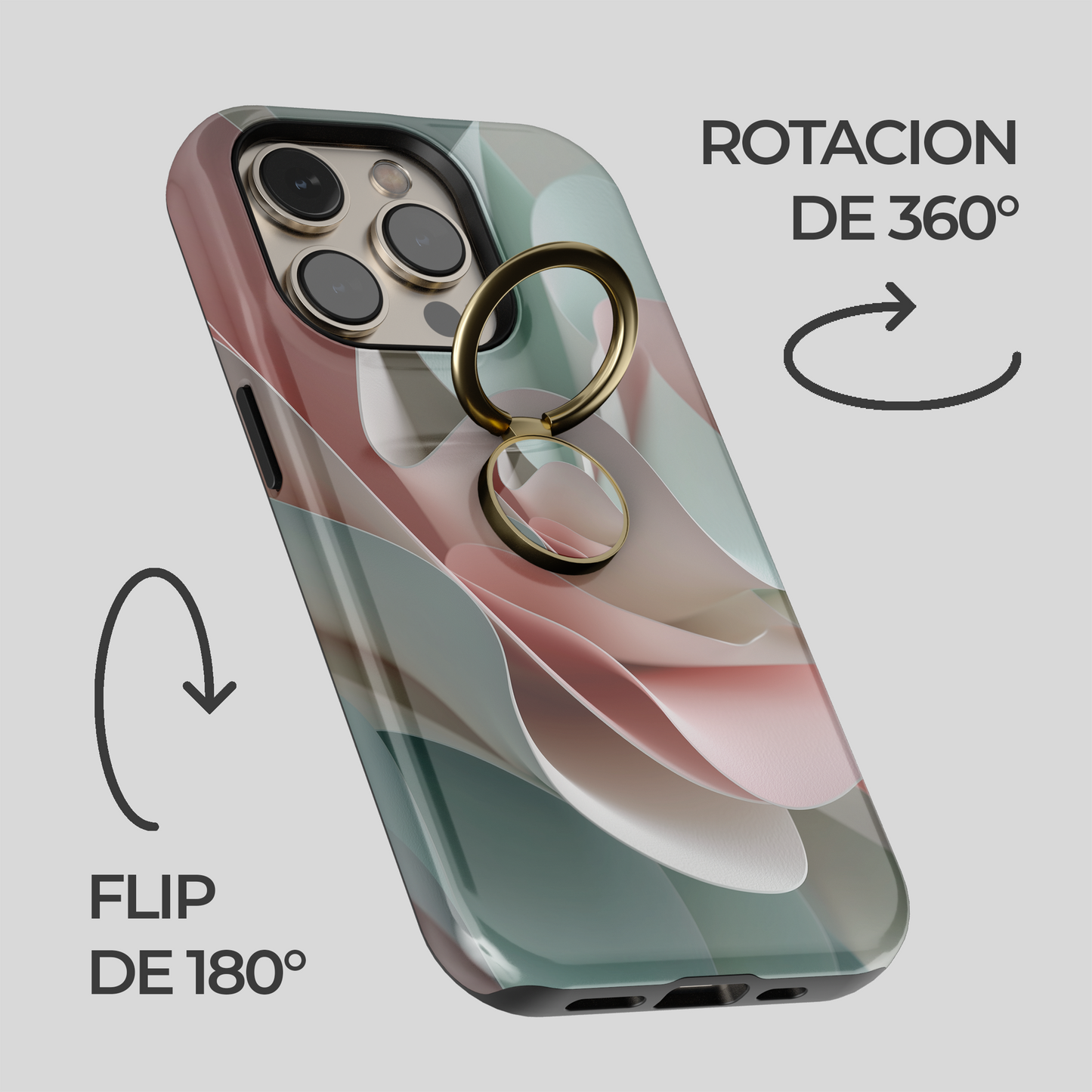 Soporte de anillo para celular Paper Flow