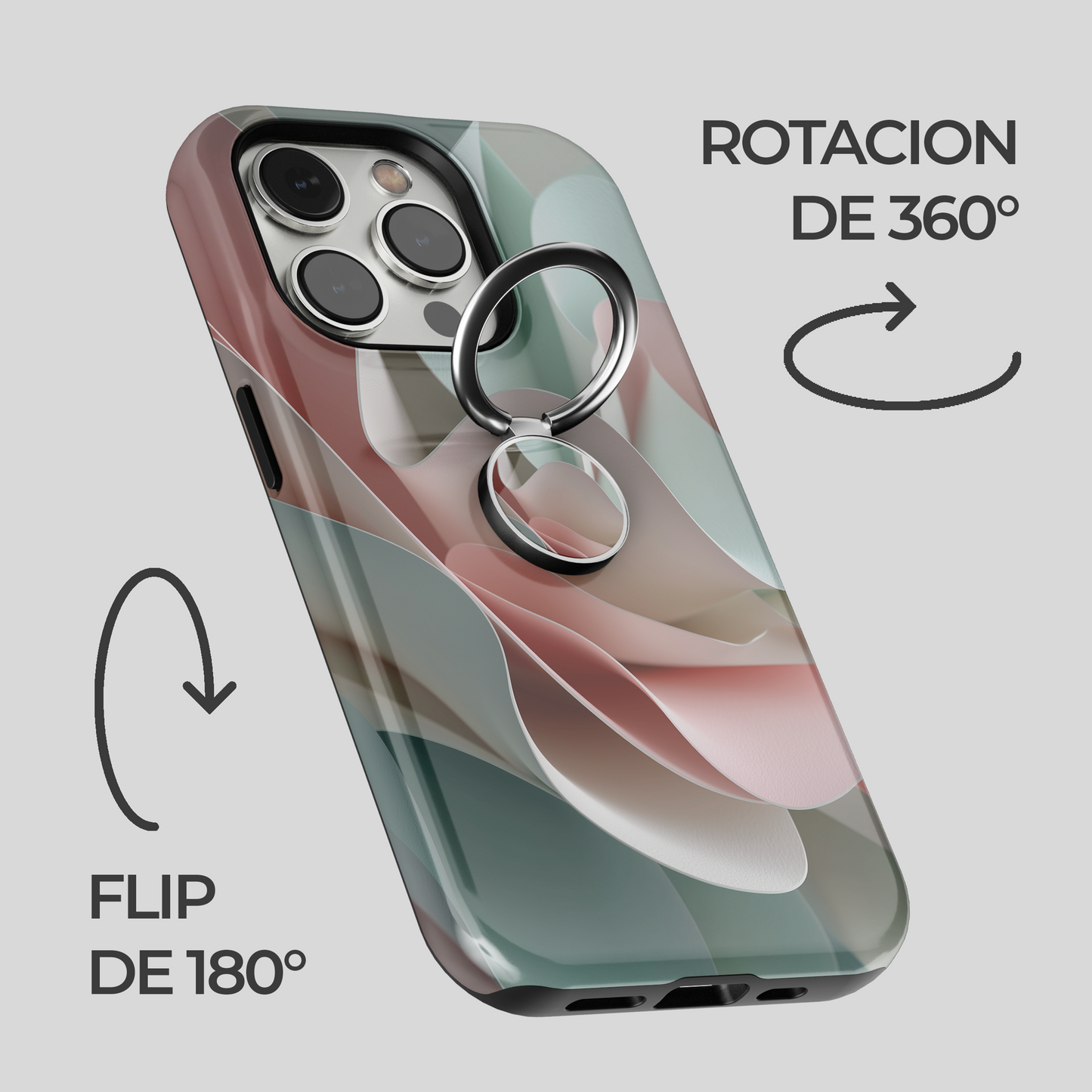 Soporte de anillo para celular Paper Flow