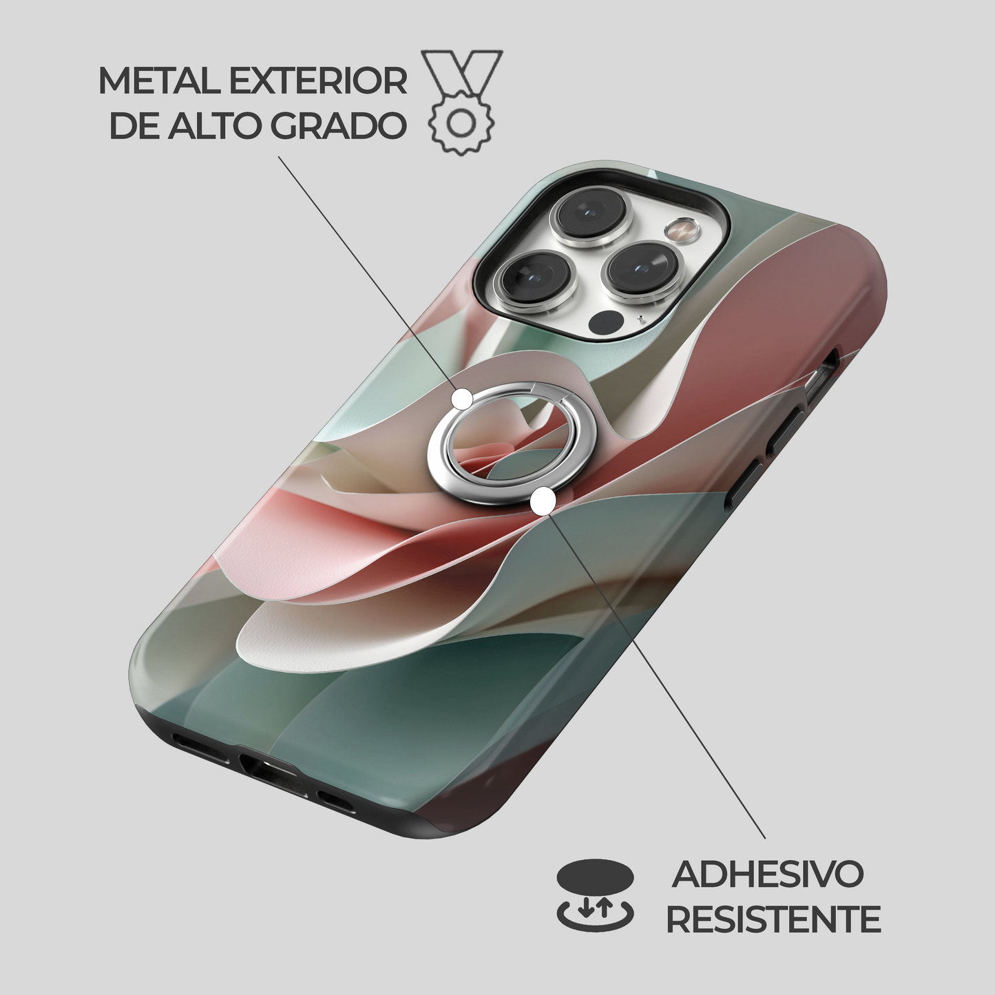 Soporte de anillo para celular Paper Flow