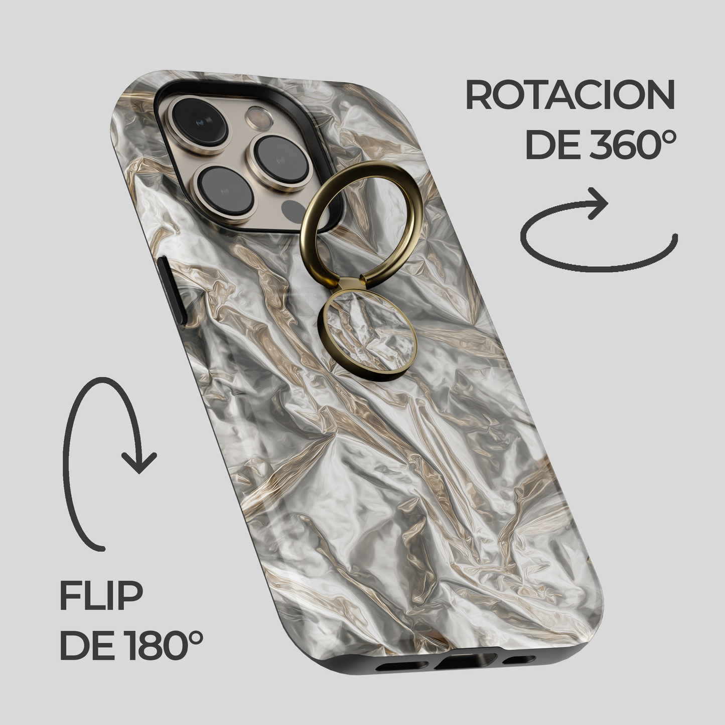 Soporte de anillo para celular Liquid Foil