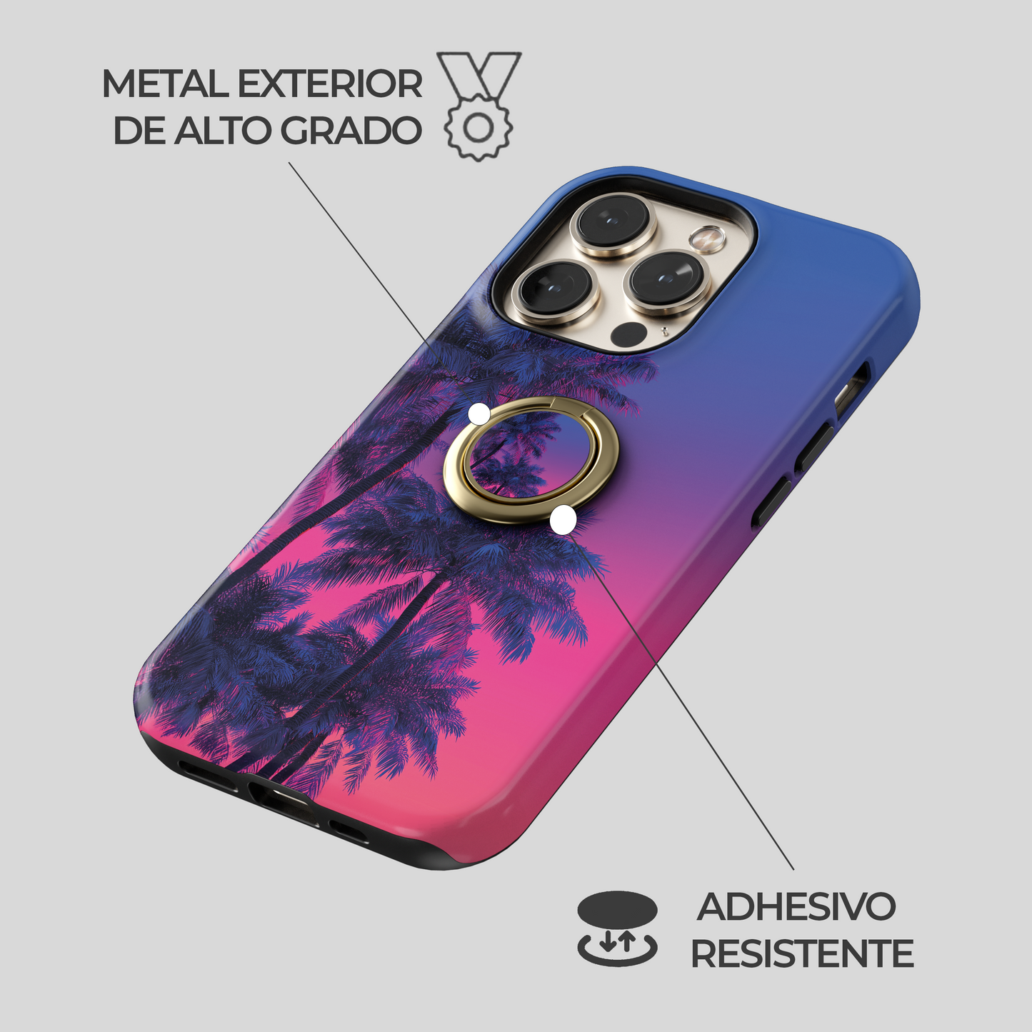 Soporte de anillo para celular Miami Vibe