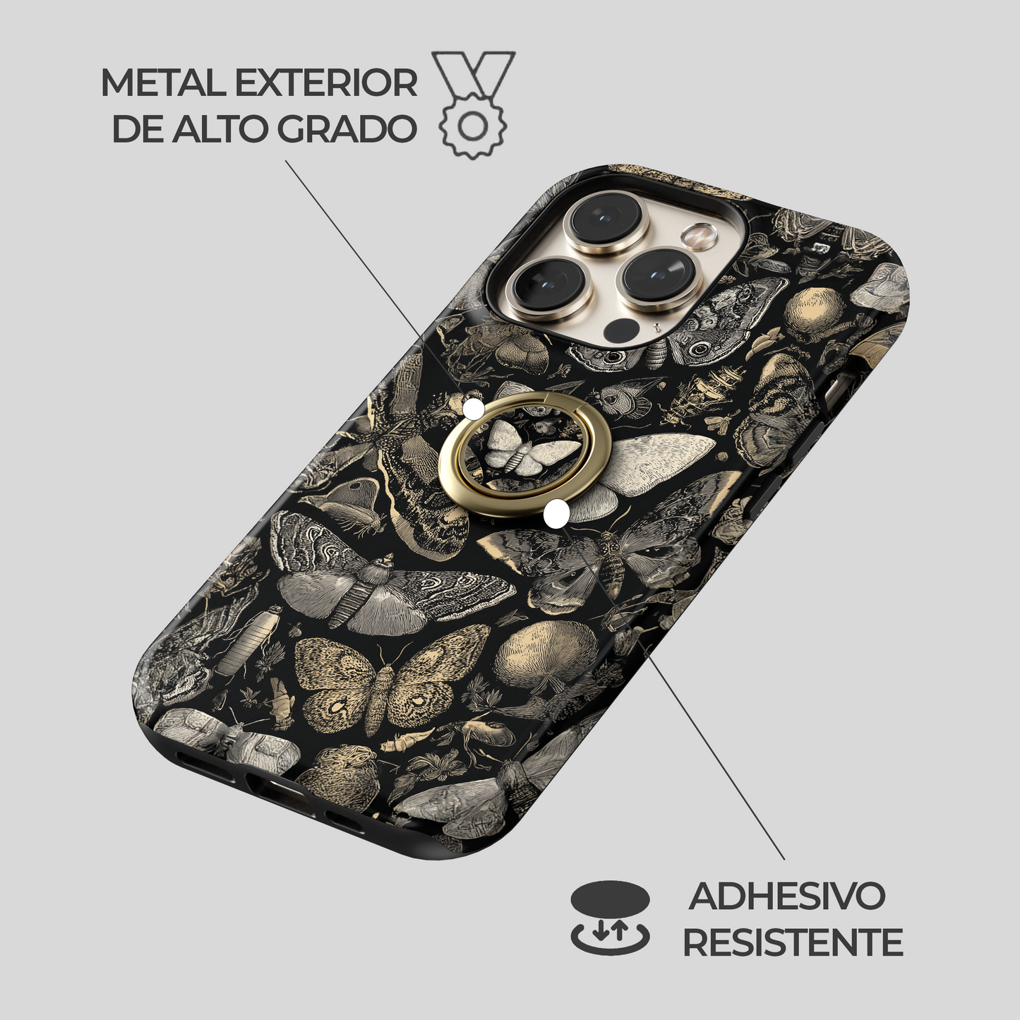 Soporte de anillo para celular Cabinet Moth
