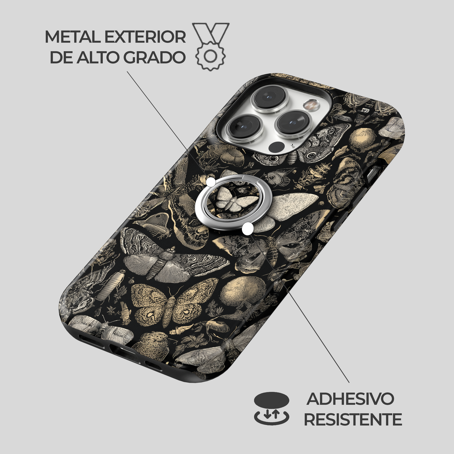 Soporte de anillo para celular Cabinet Moth