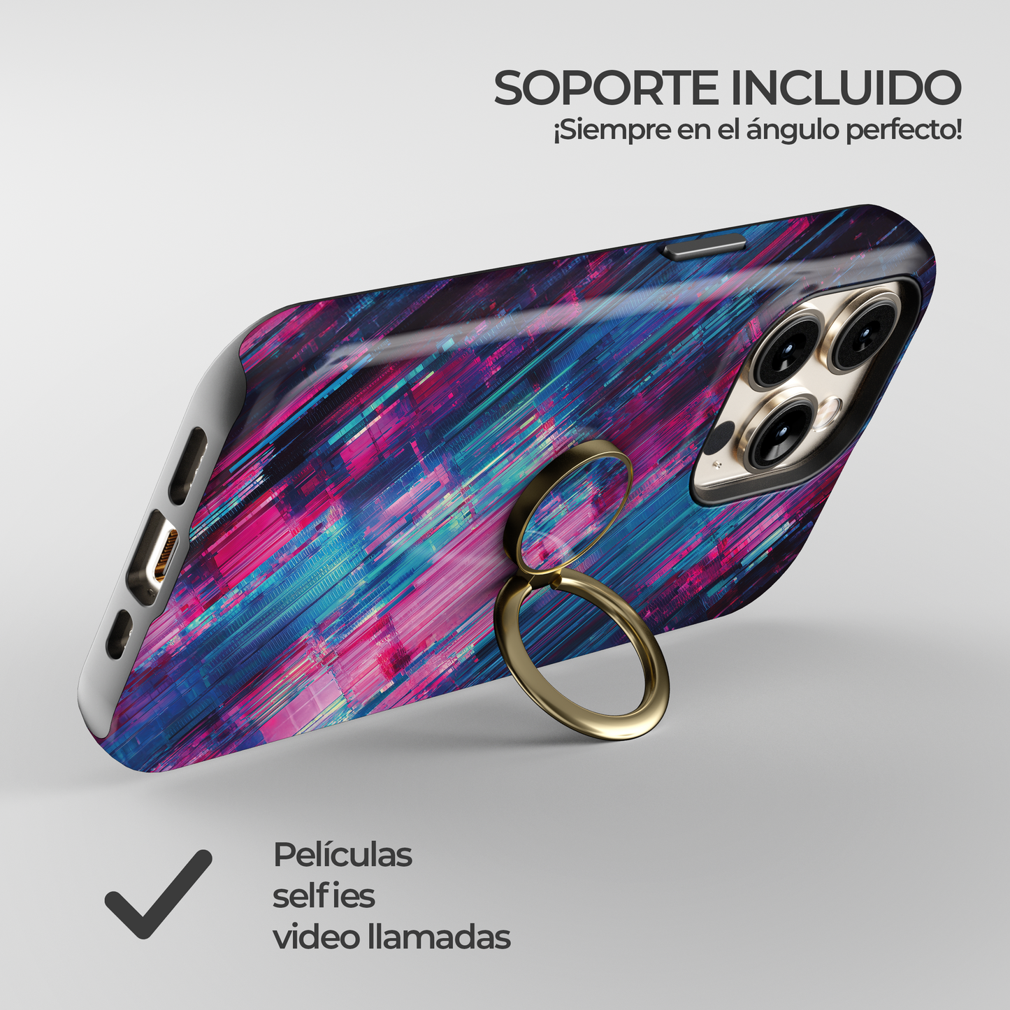 Soporte de anillo para celular Glitch Rave
