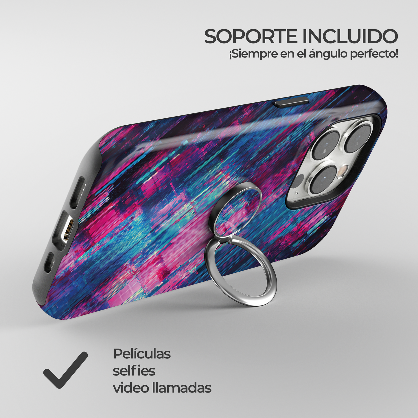 Soporte de anillo para celular Glitch Rave