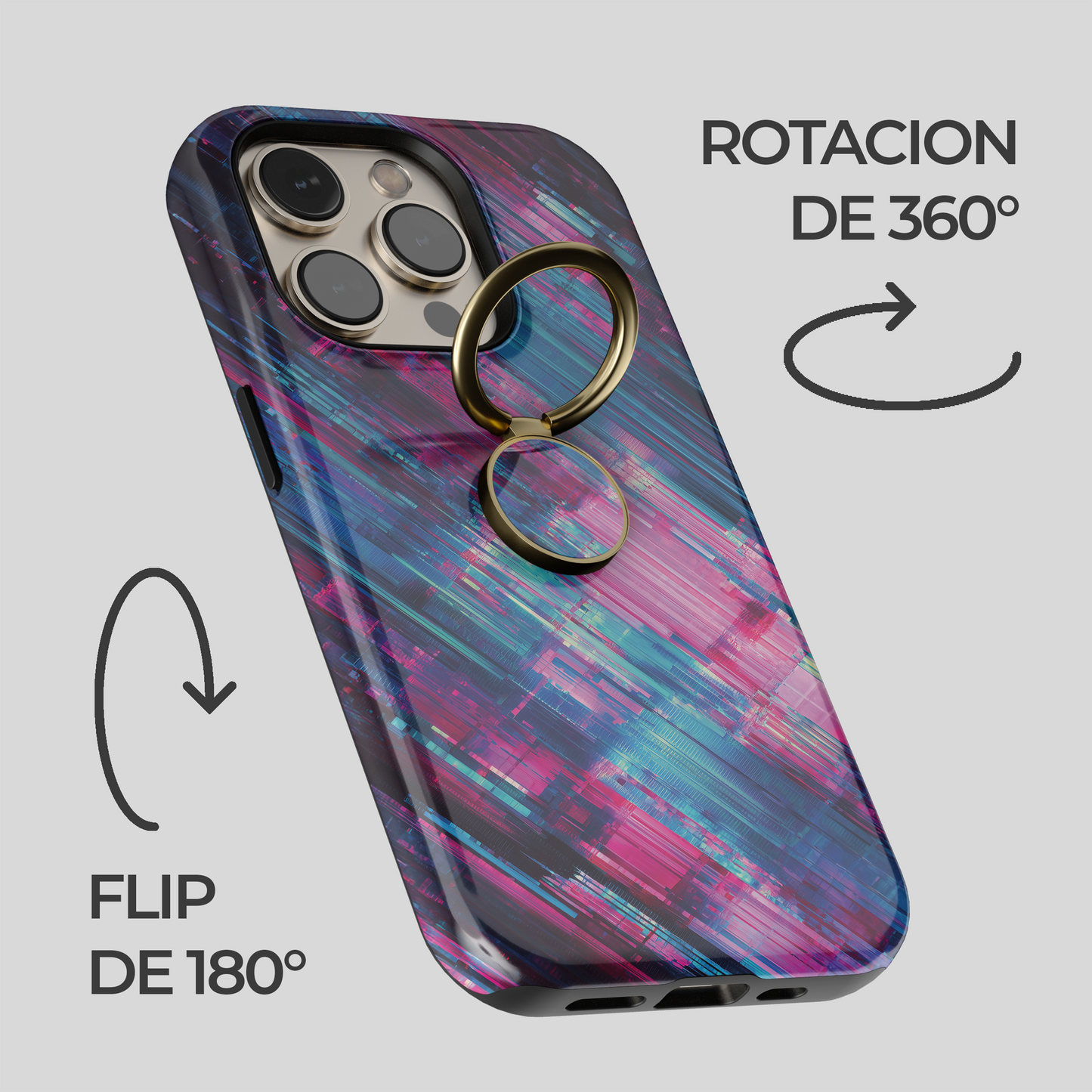 Soporte de anillo para celular Glitch Rave