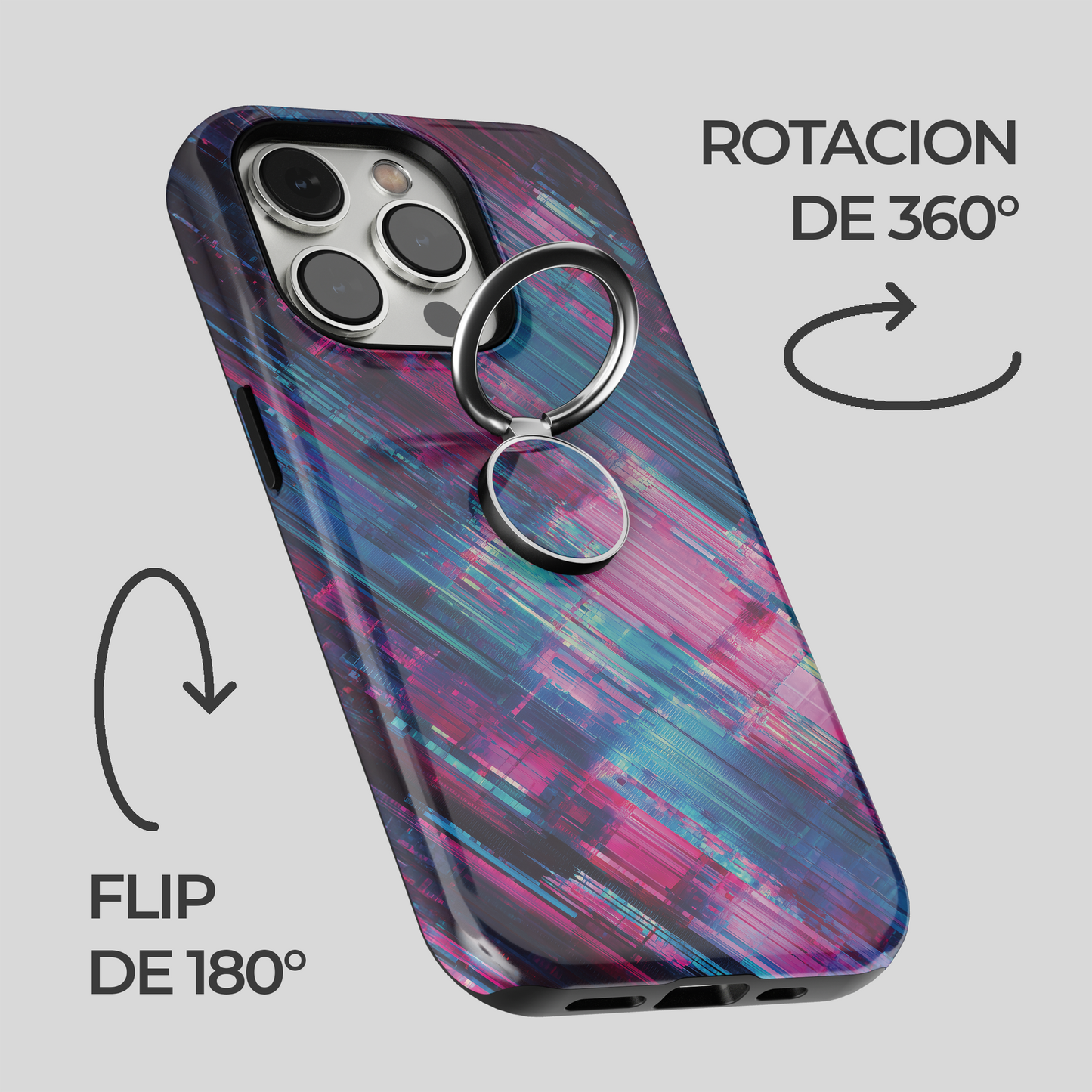 Soporte de anillo para celular Glitch Rave