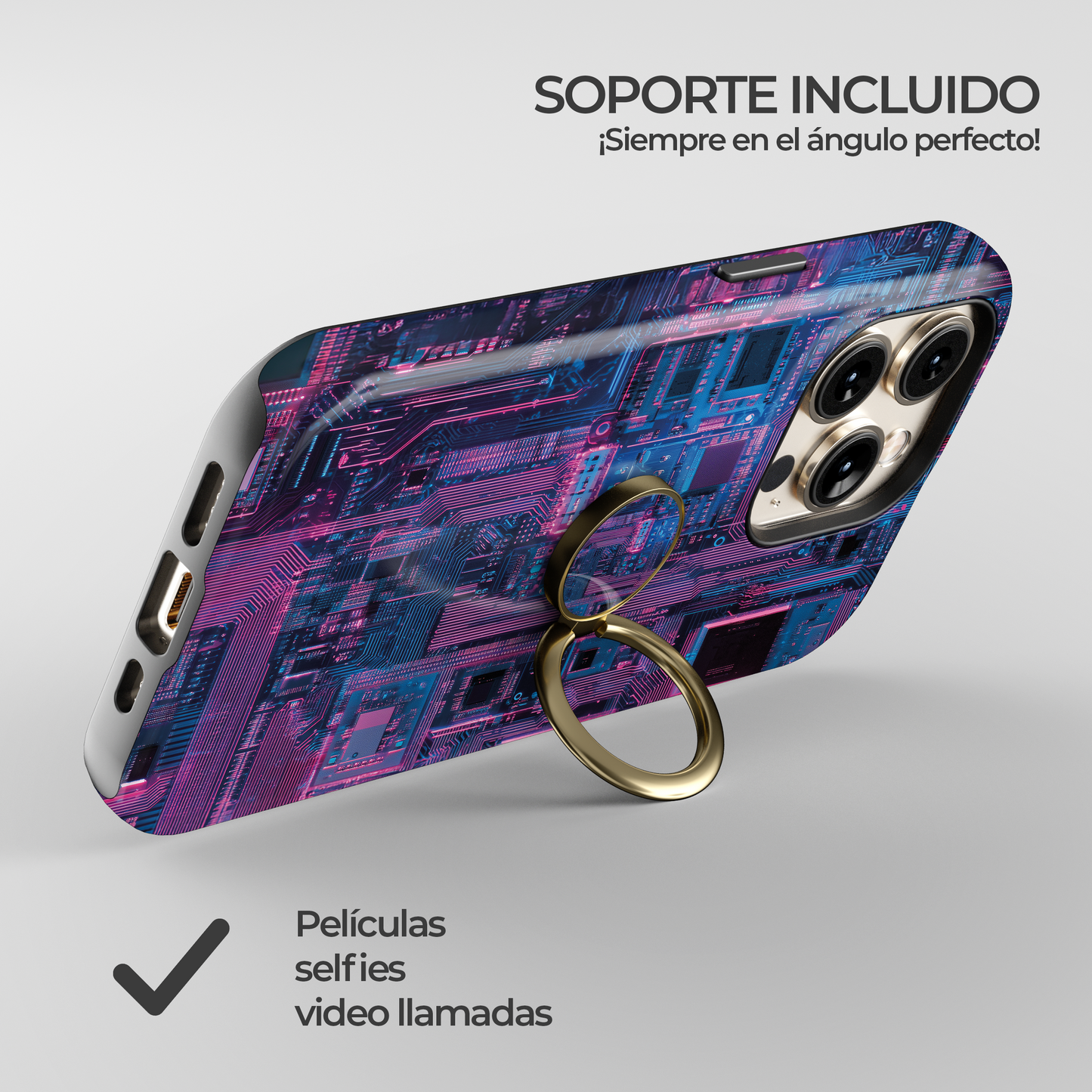 Soporte de anillo para celular Cyber Matrix