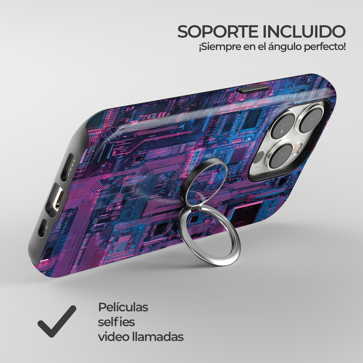 Soporte de anillo para celular Cyber Matrix