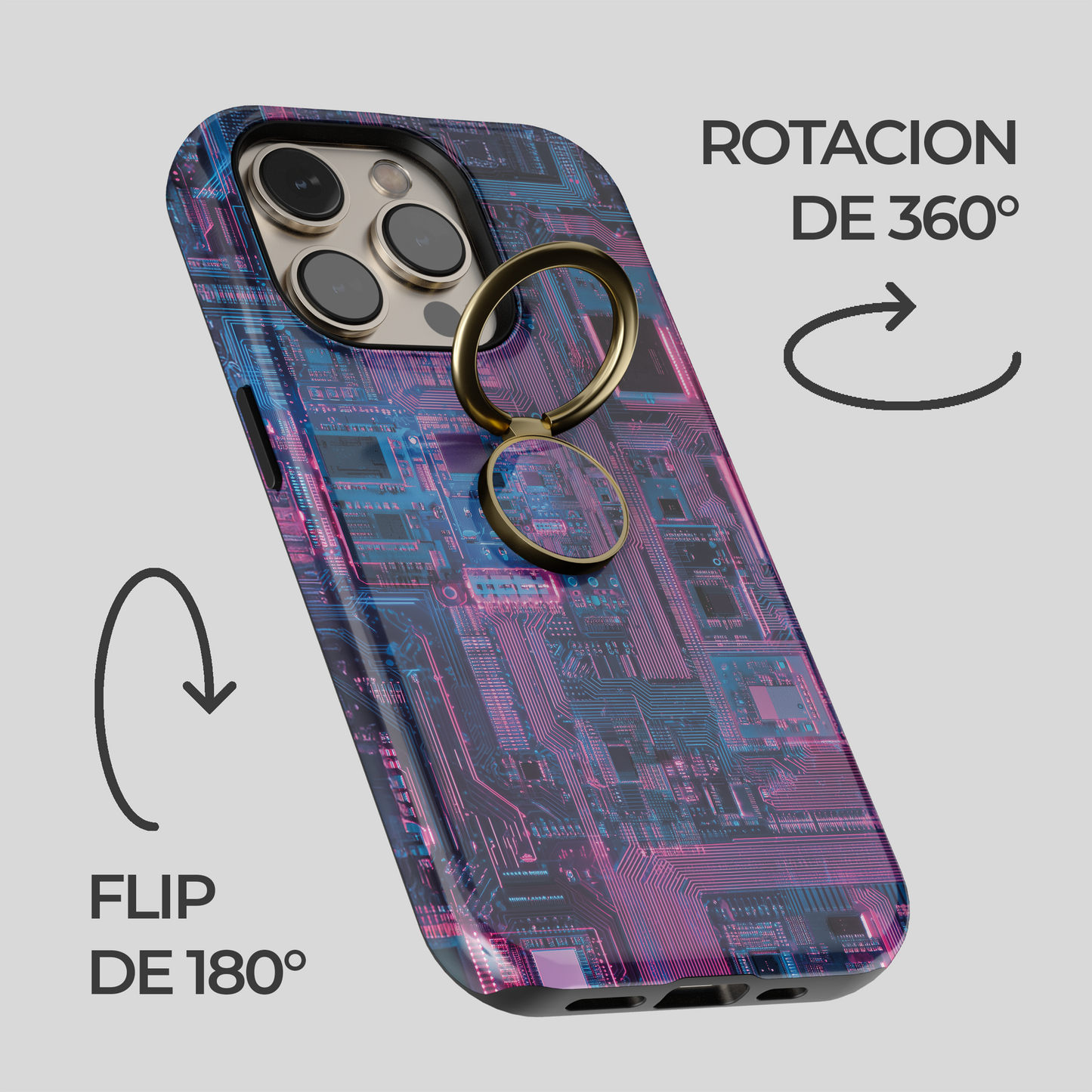 Soporte de anillo para celular Cyber Matrix