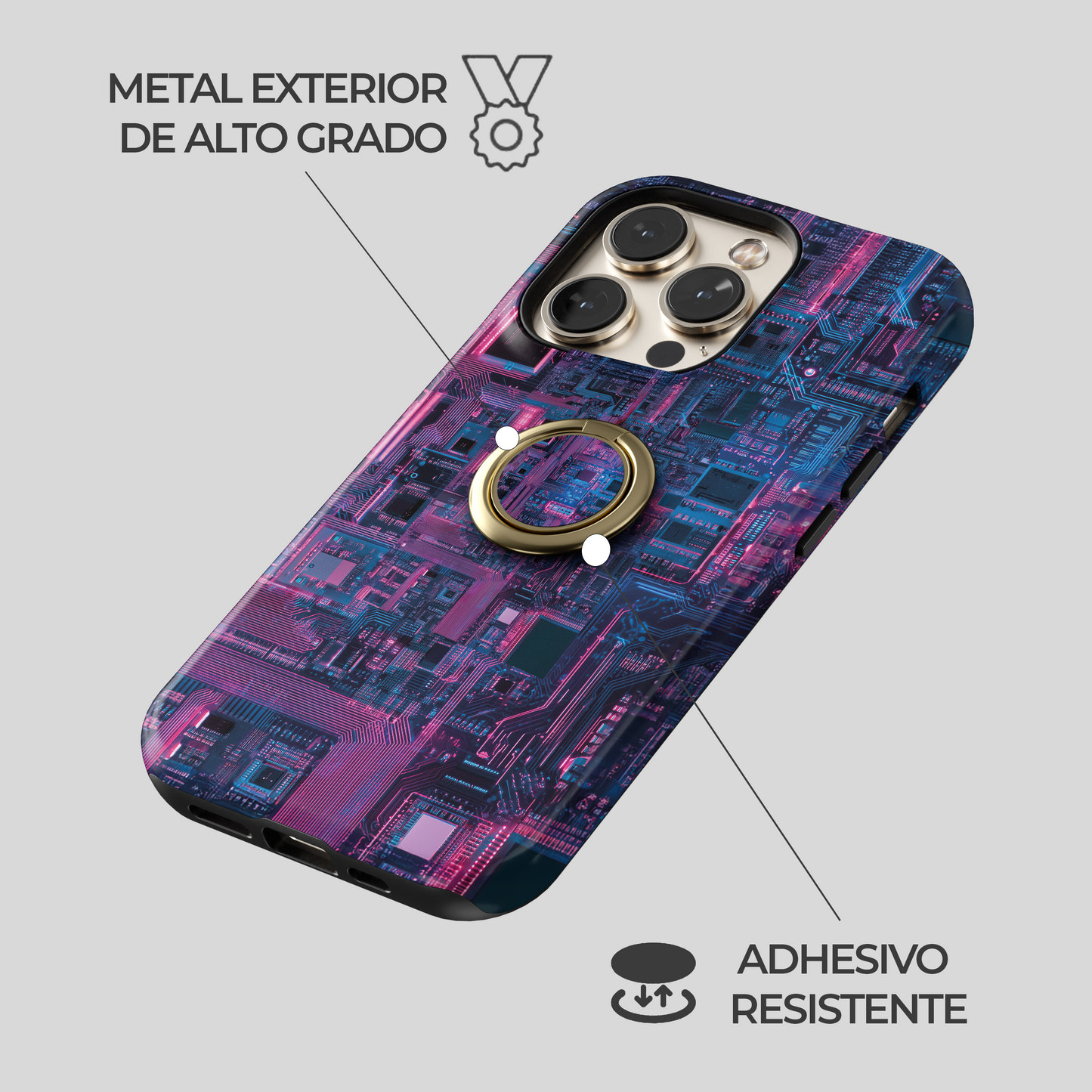 Soporte de anillo para celular Cyber Matrix