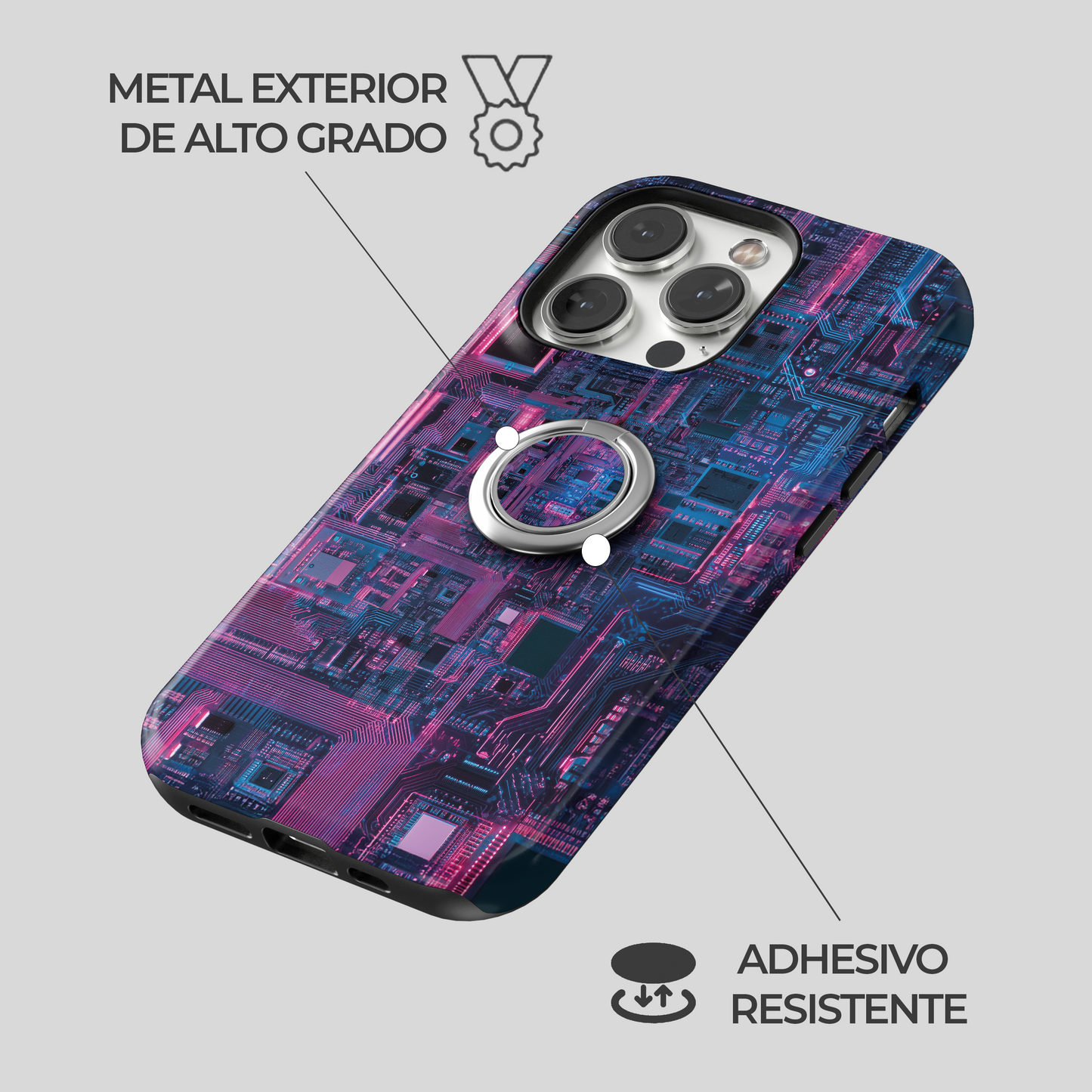 Soporte de anillo para celular Cyber Matrix