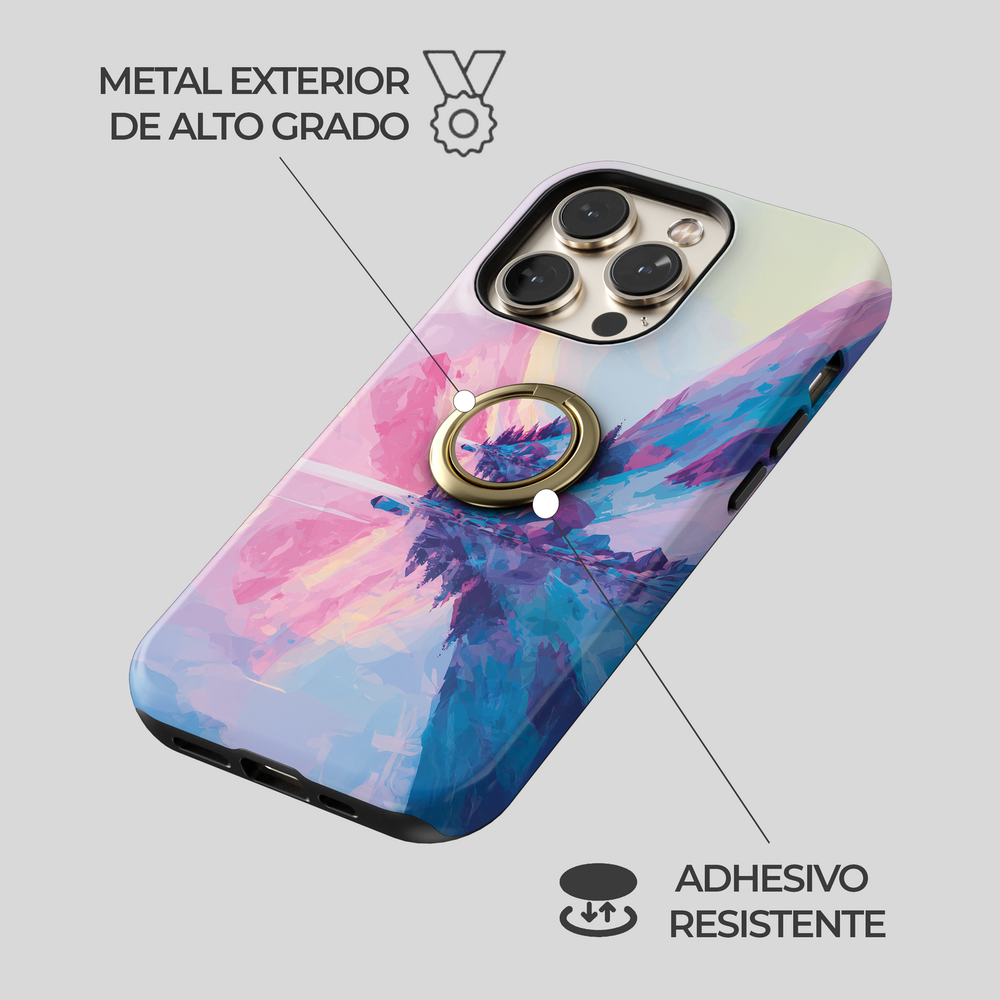 Soporte de anillo para celular Pastel Peak