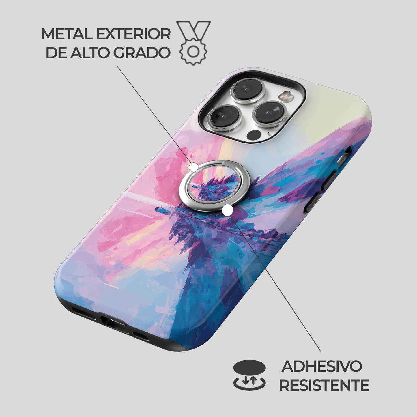 Soporte de anillo para celular Pastel Peak