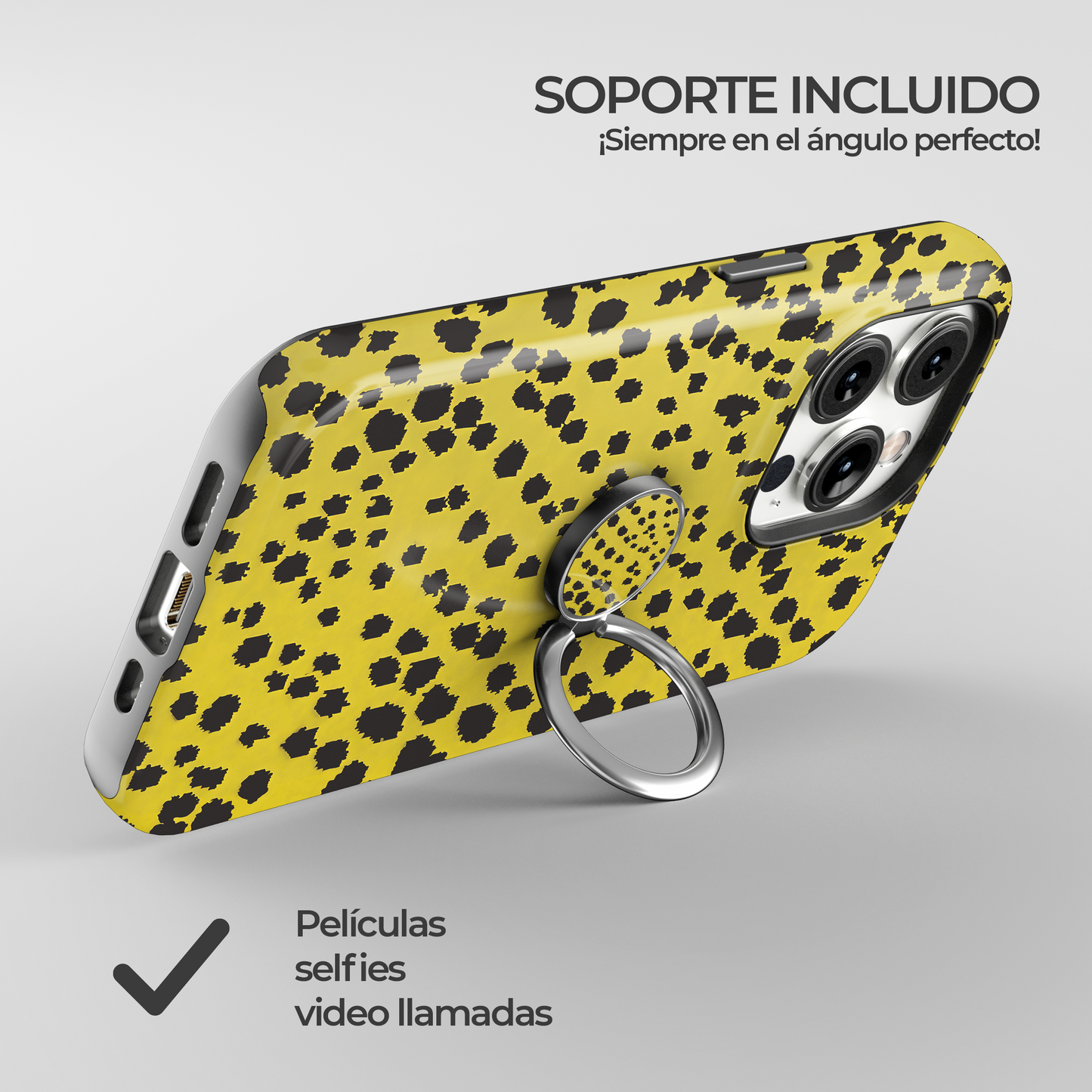 Soporte de anillo para celular Leopardo Solar