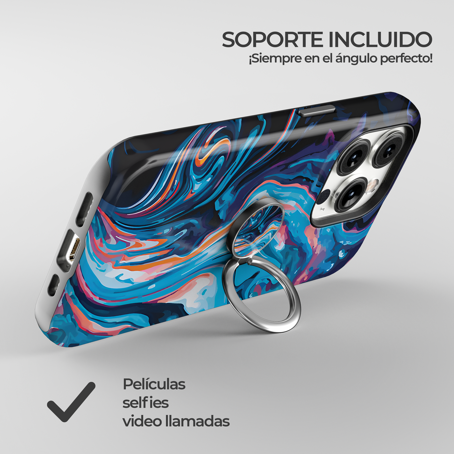Soporte de anillo para celular Tormenta Galáctica