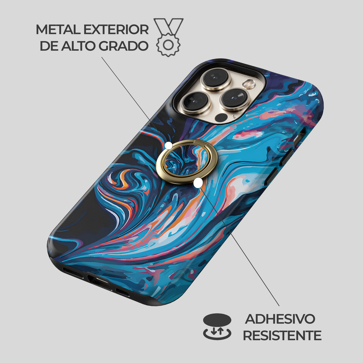 Soporte de anillo para celular Tormenta Galáctica