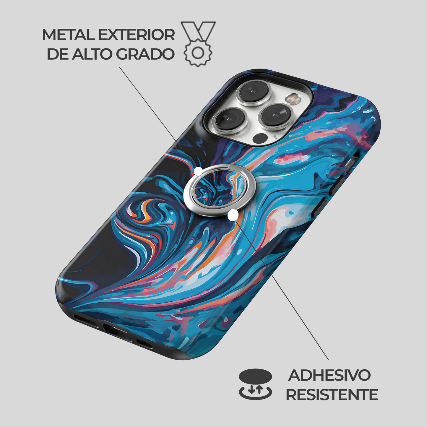 Soporte de anillo para celular Tormenta Galáctica
