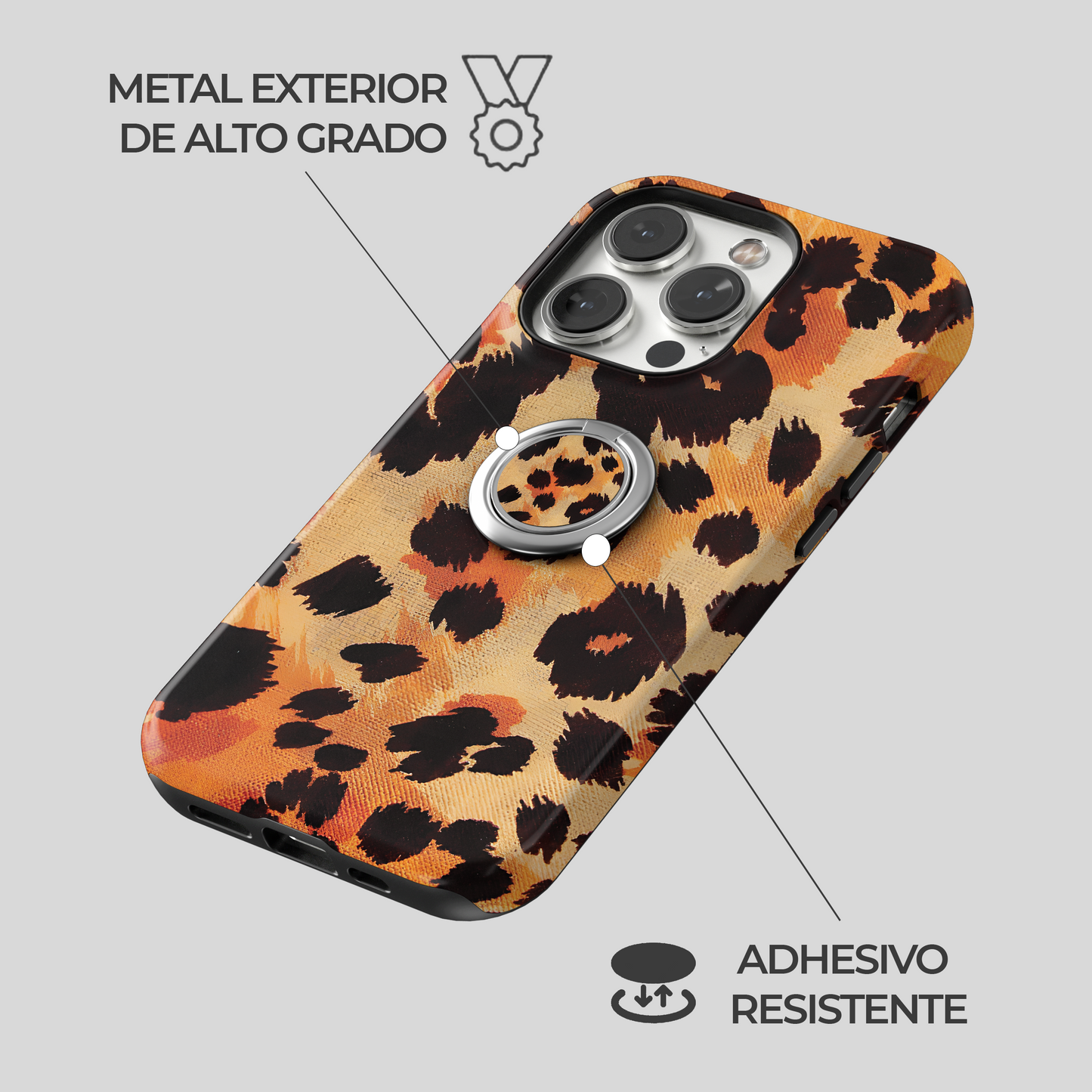 Soporte de anillo para celular Salvaje Chic
