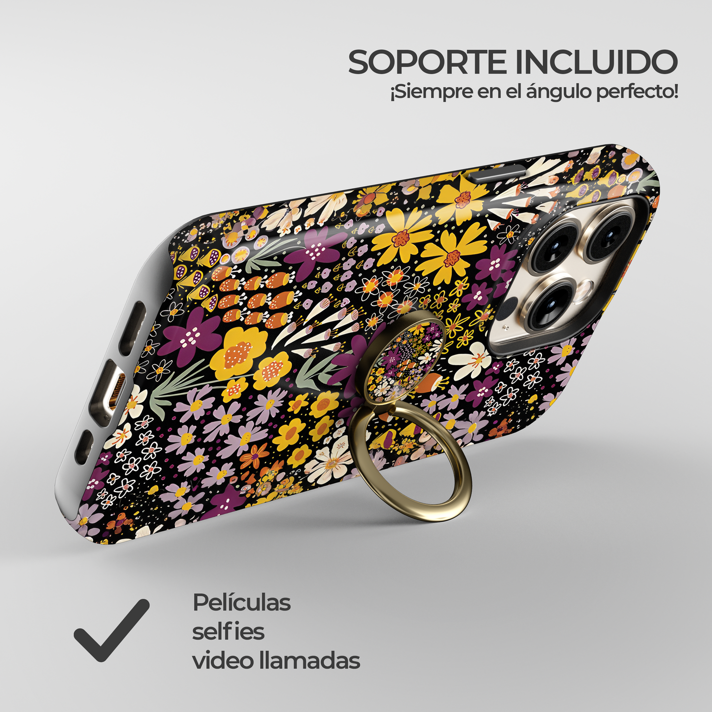 Soporte de anillo para celular Jardín Encantado