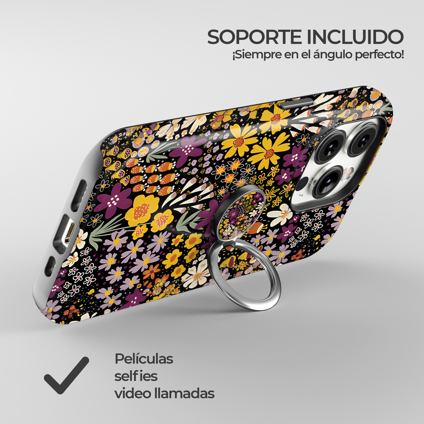 Soporte de anillo para celular Jardín Encantado