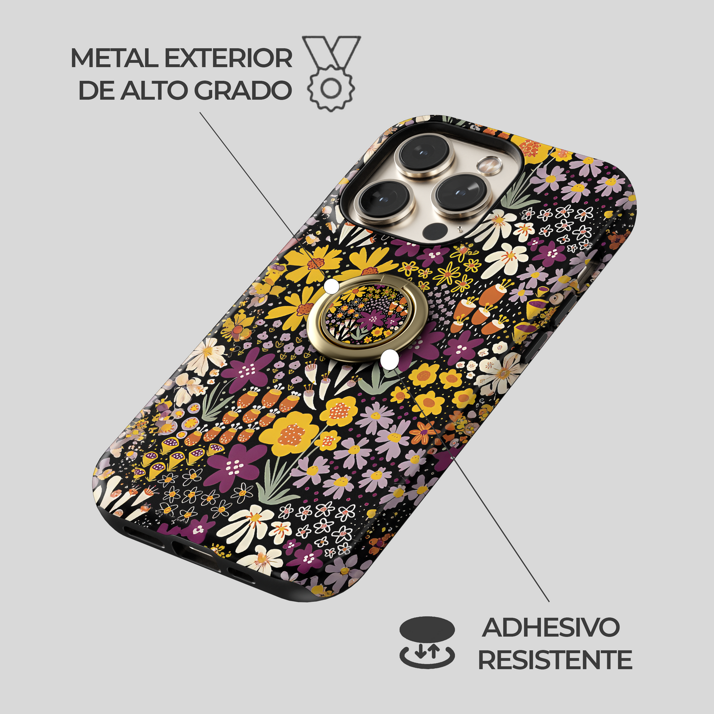 Soporte de anillo para celular Jardín Encantado