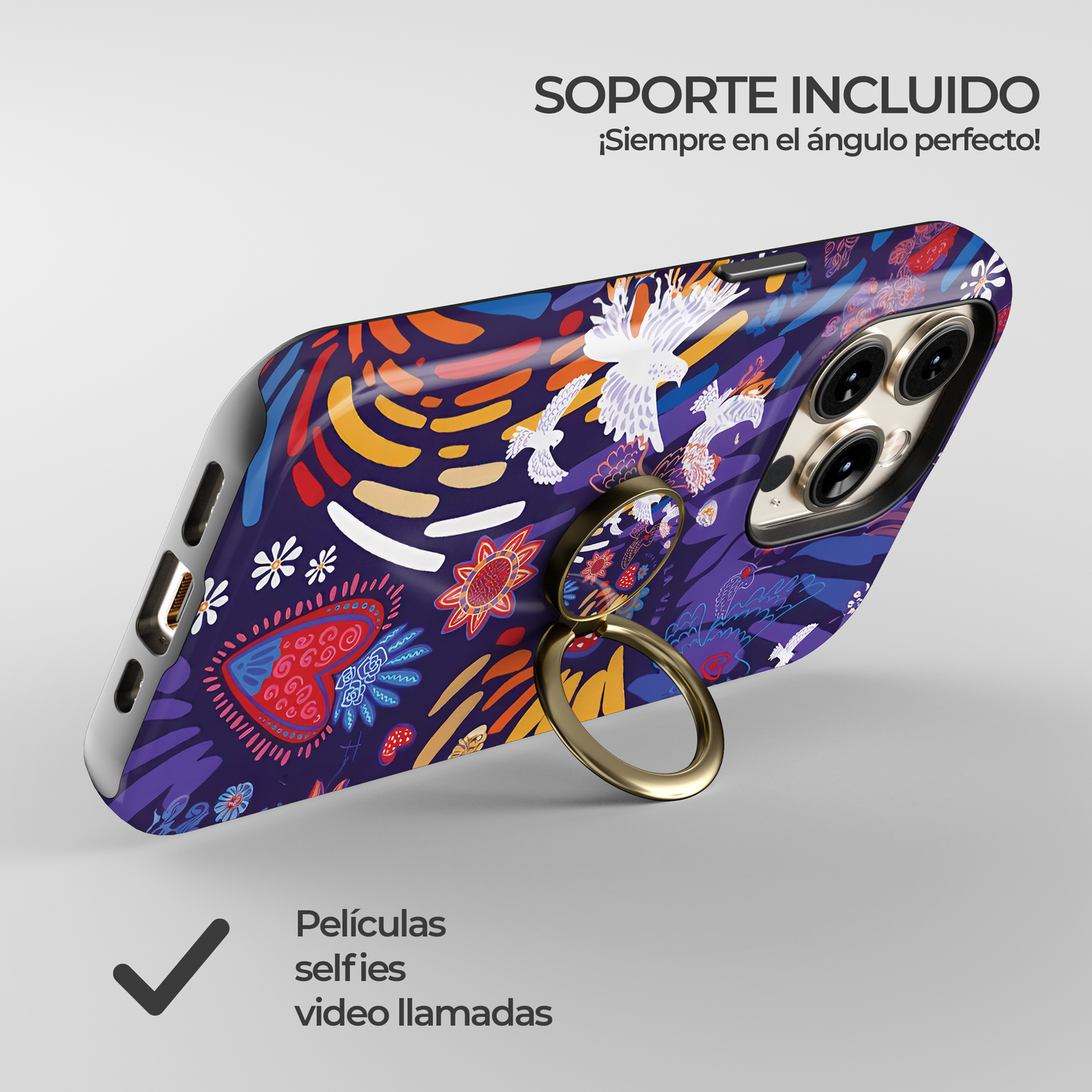 Soporte de anillo para celular Encanto Aviar