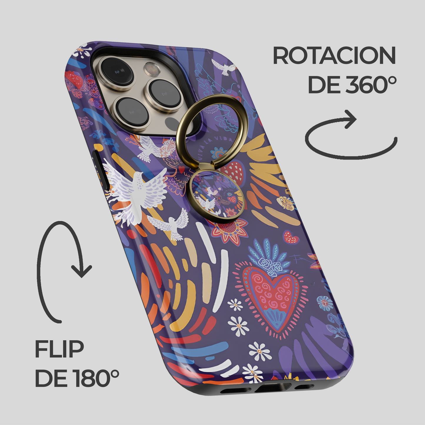 Soporte de anillo para celular Encanto Aviar