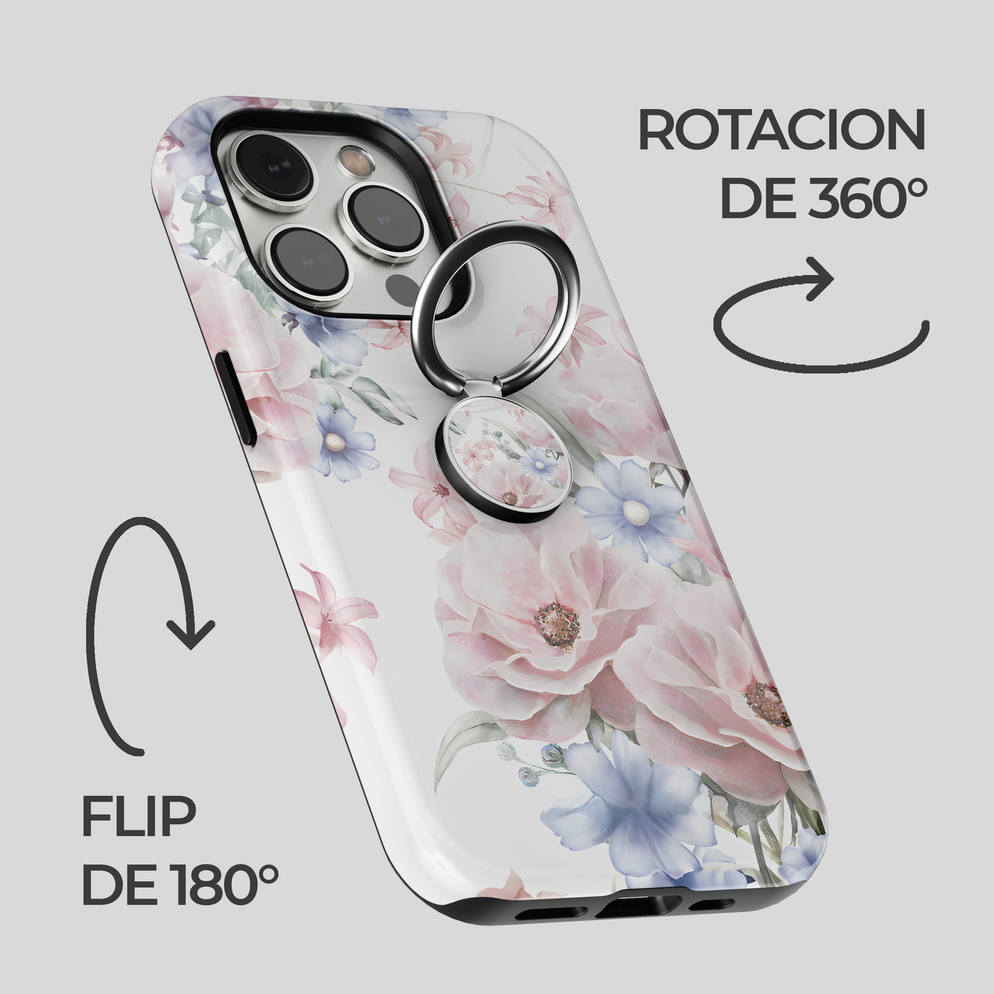 Soporte de anillo para celular Floral Symphony