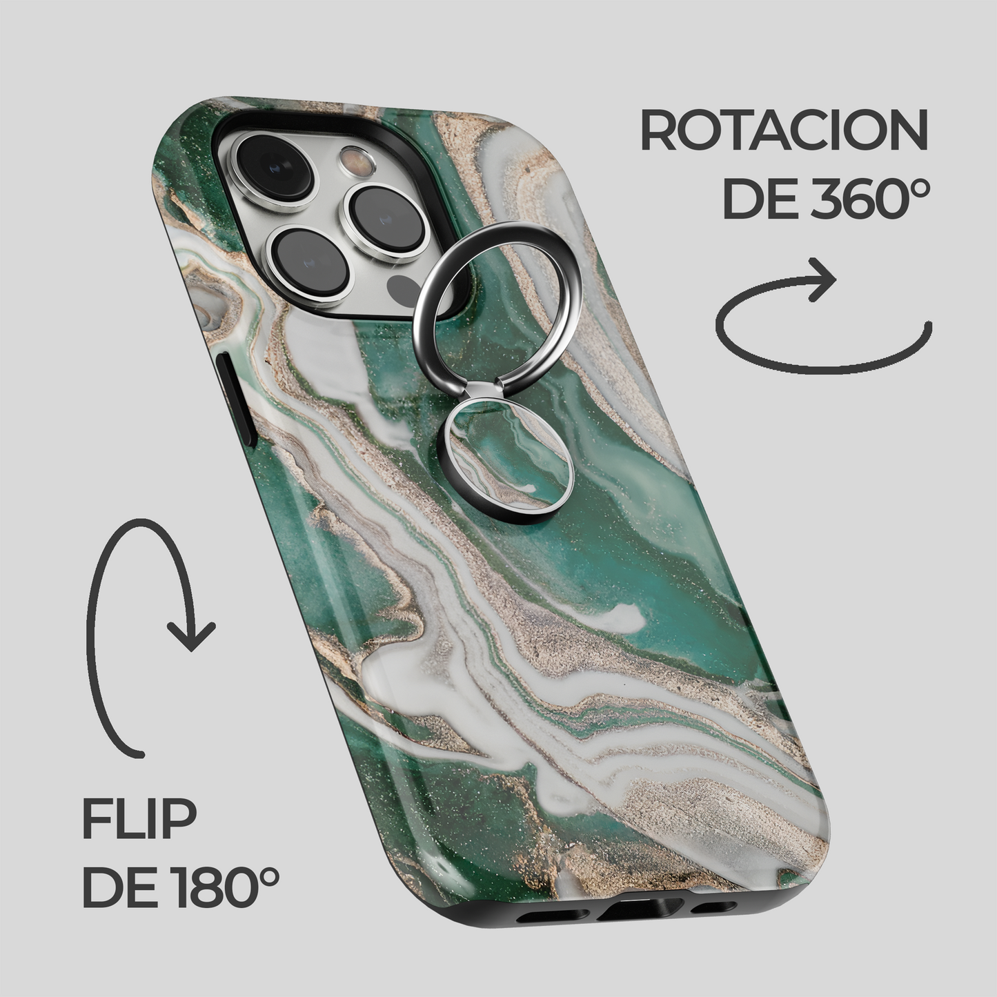 Soporte de anillo para celular Marble Elegance