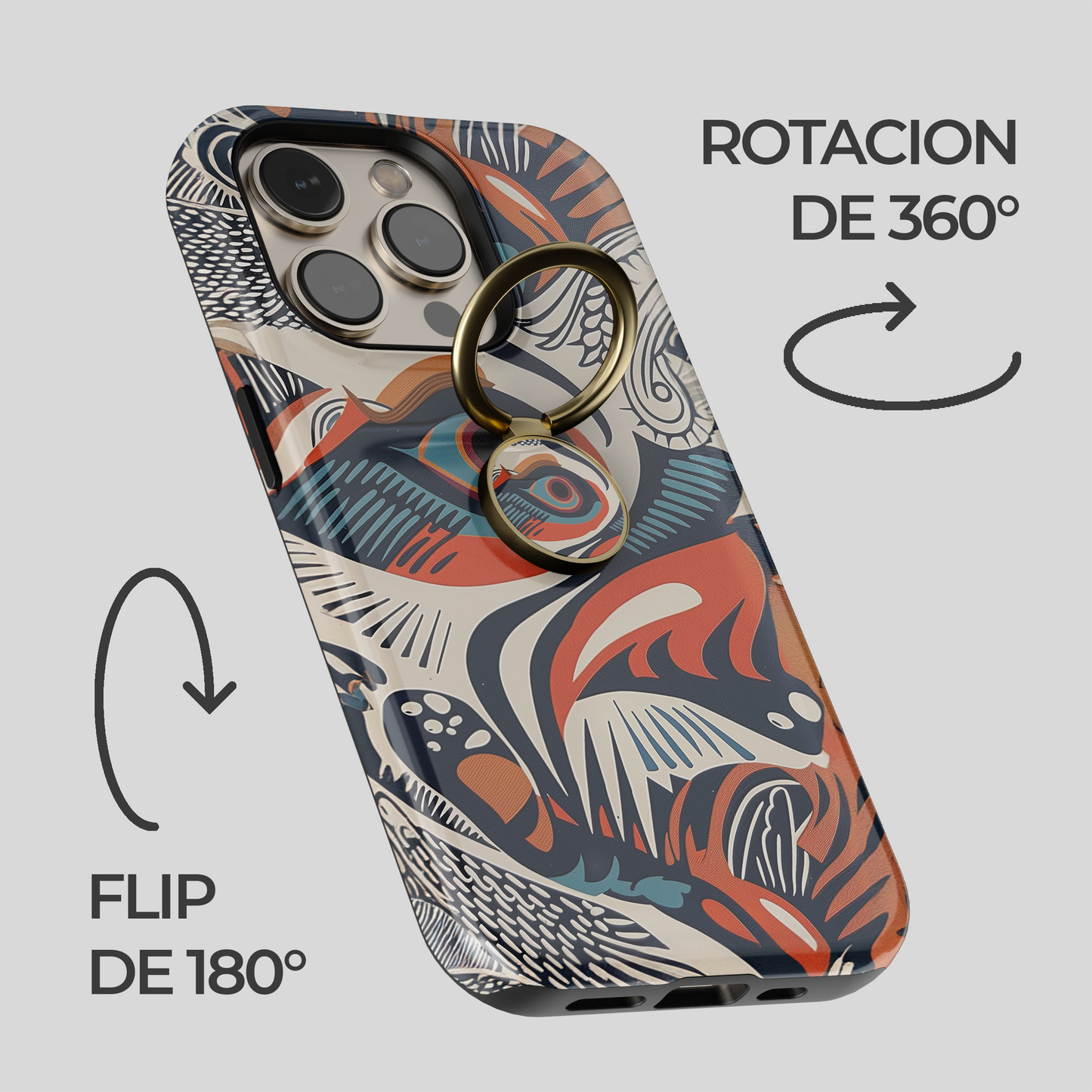 Soporte de anillo para celular Colorful Flight