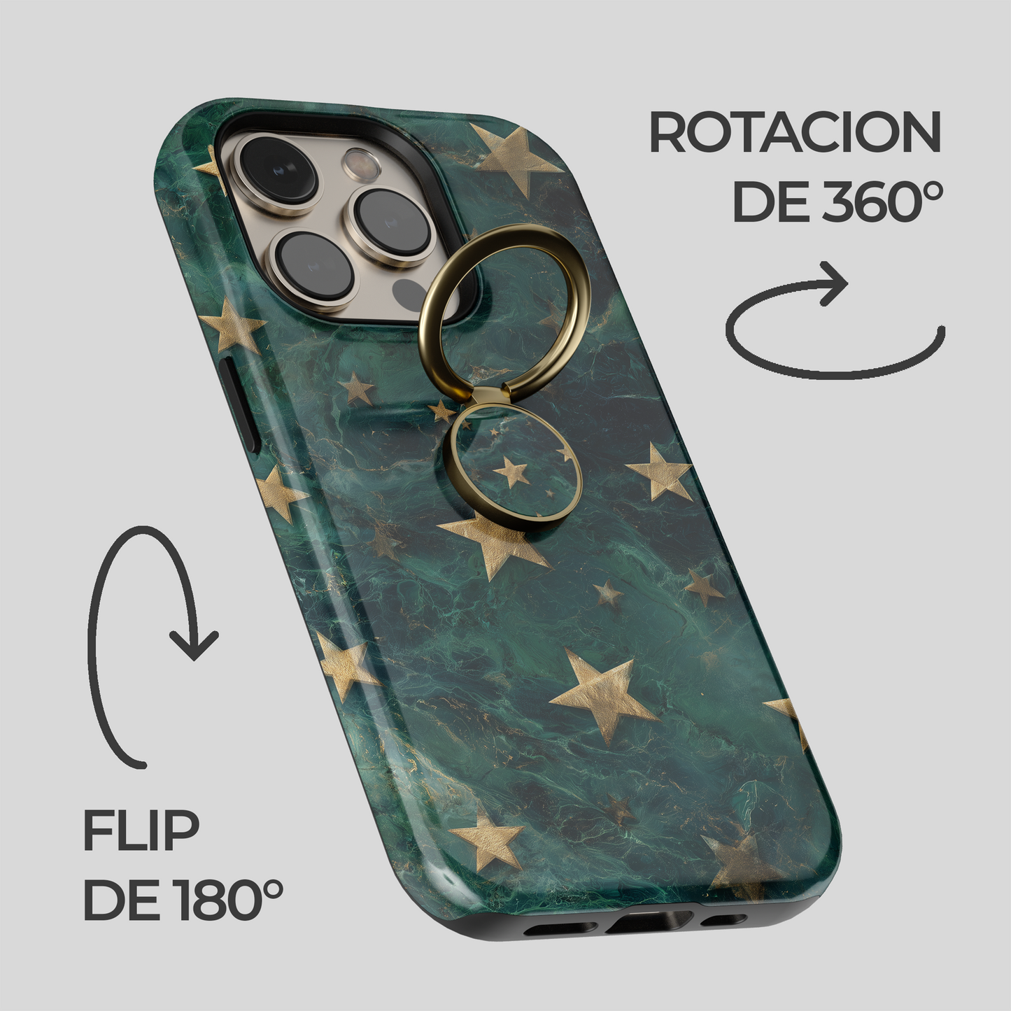 Soporte de anillo para celular Emerald Star Mirage