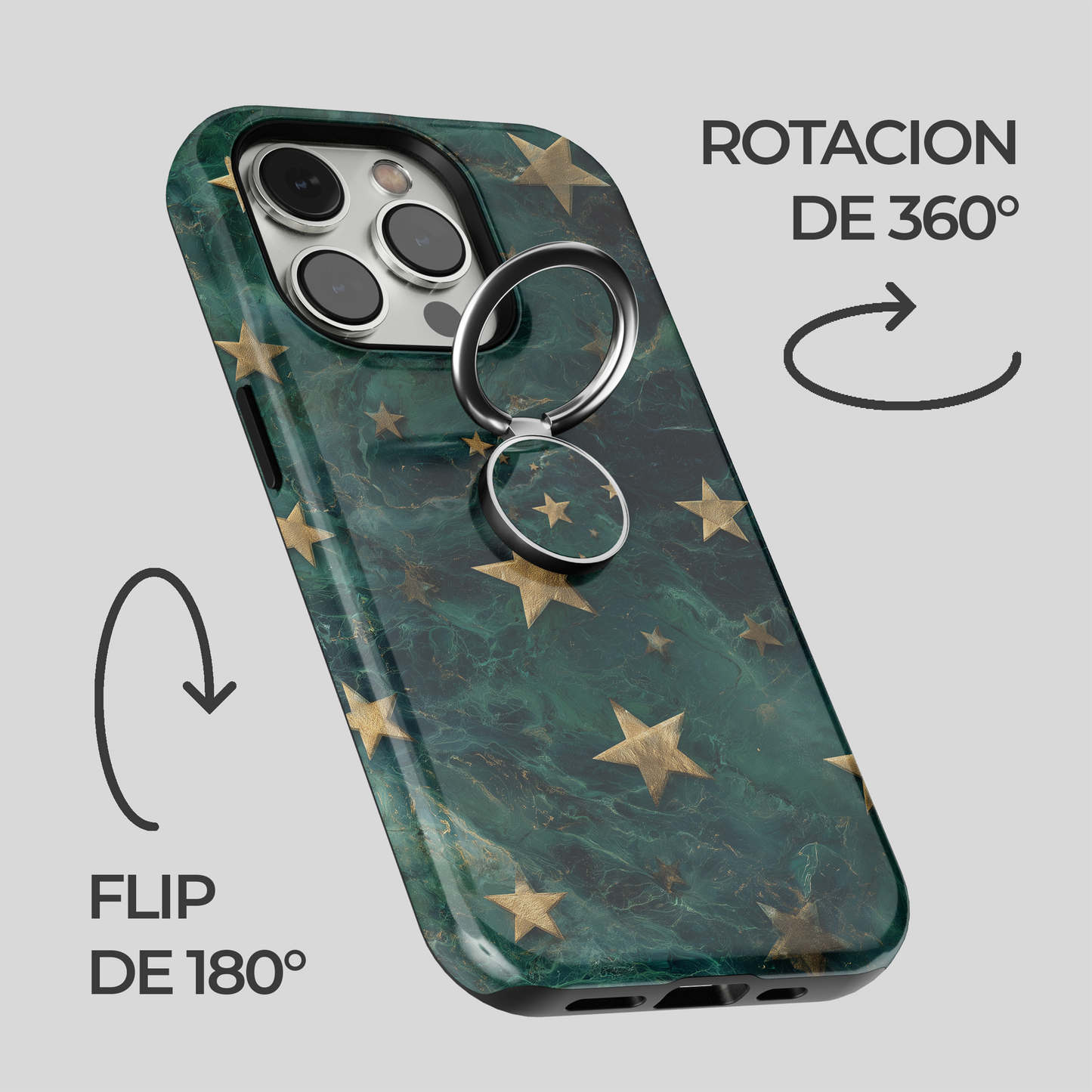 Soporte de anillo para celular Emerald Star Mirage