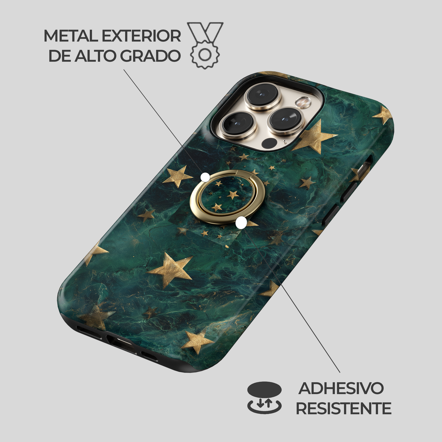 Soporte de anillo para celular Emerald Star Mirage
