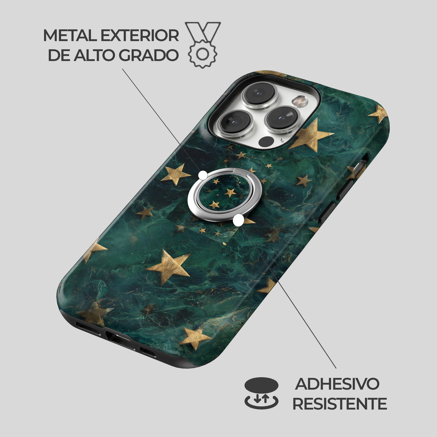 Soporte de anillo para celular Emerald Star Mirage