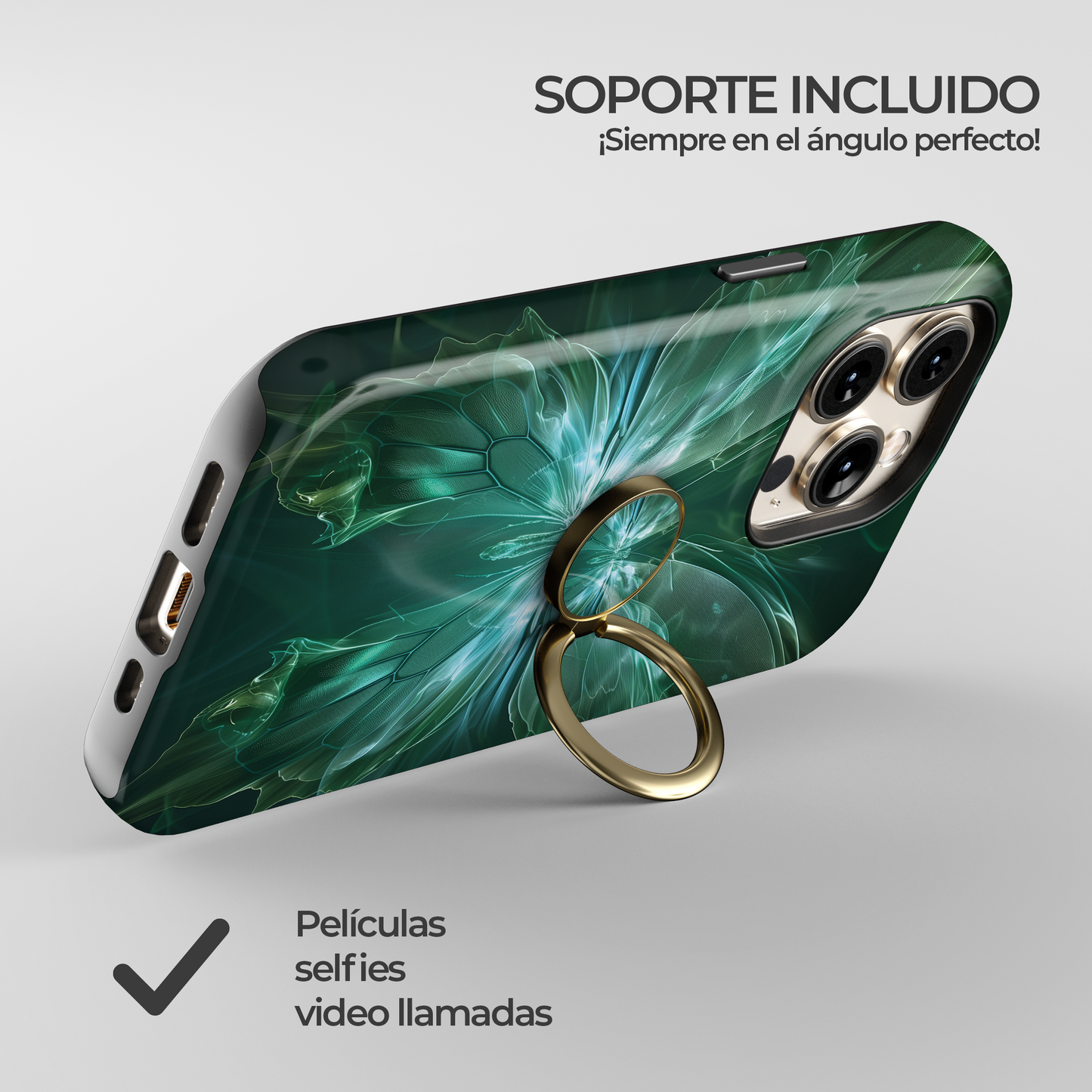 Soporte de anillo para celular Mystic Emerald Flutter