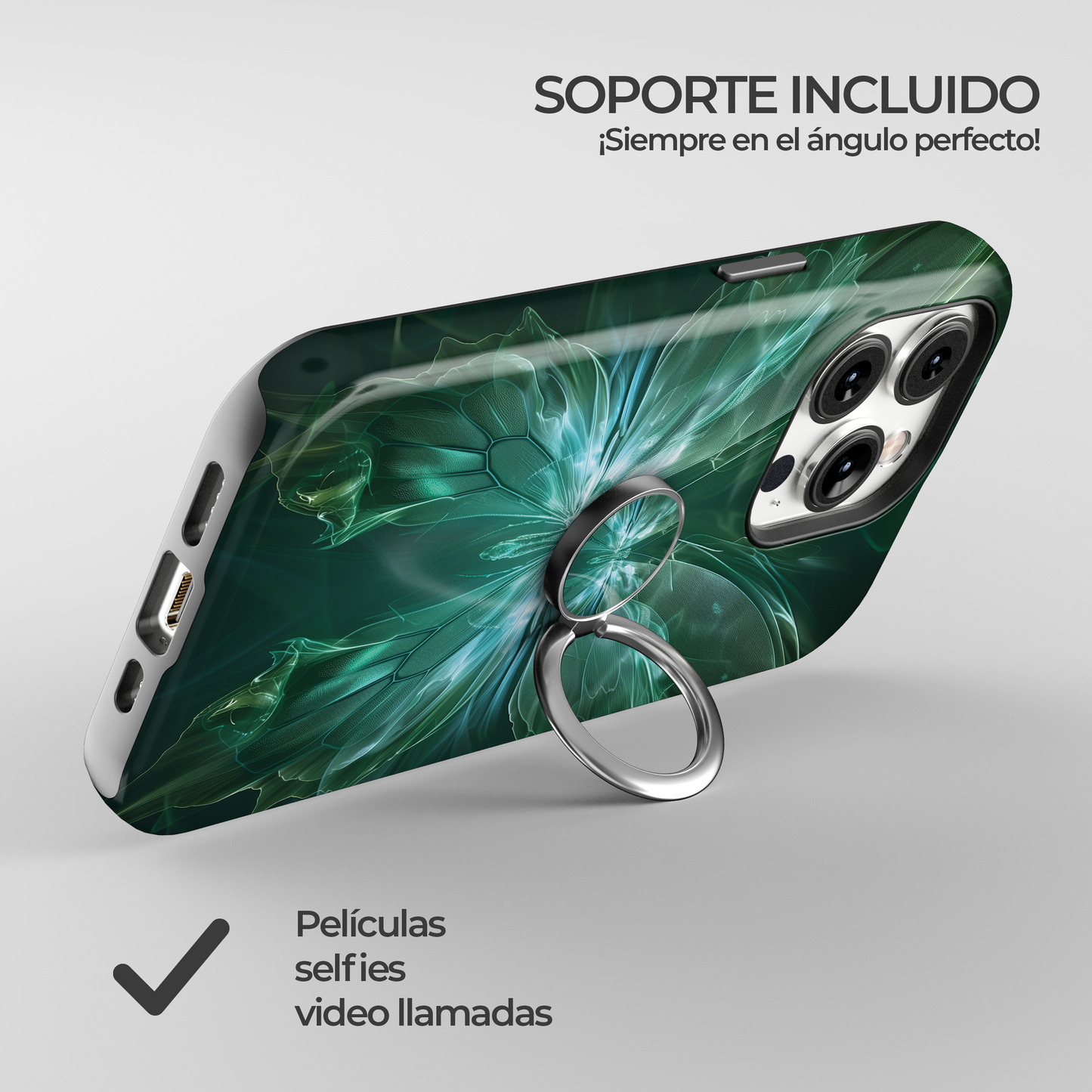 Soporte de anillo para celular Mystic Emerald Flutter