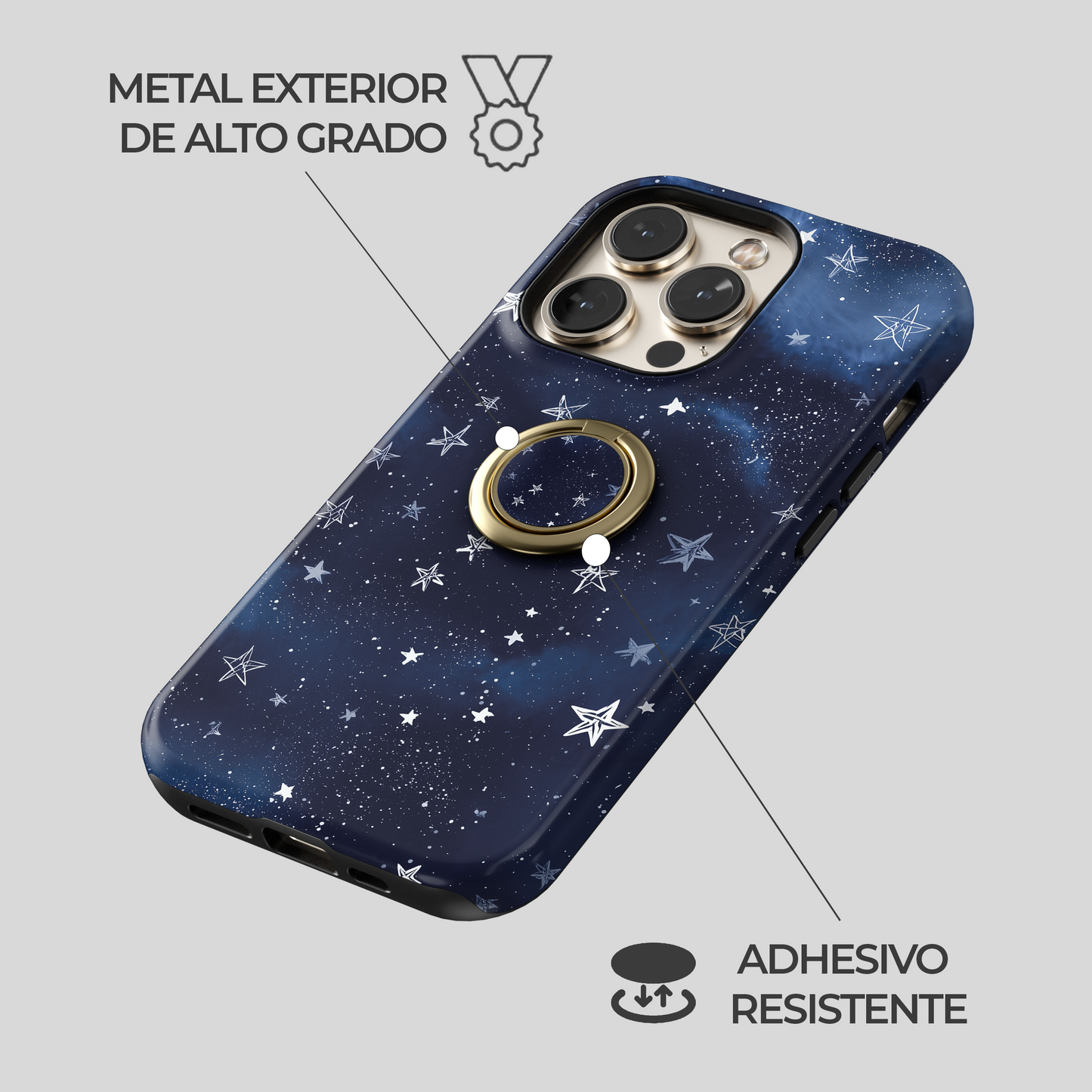 Soporte de anillo para celular Midnight Star Whisper