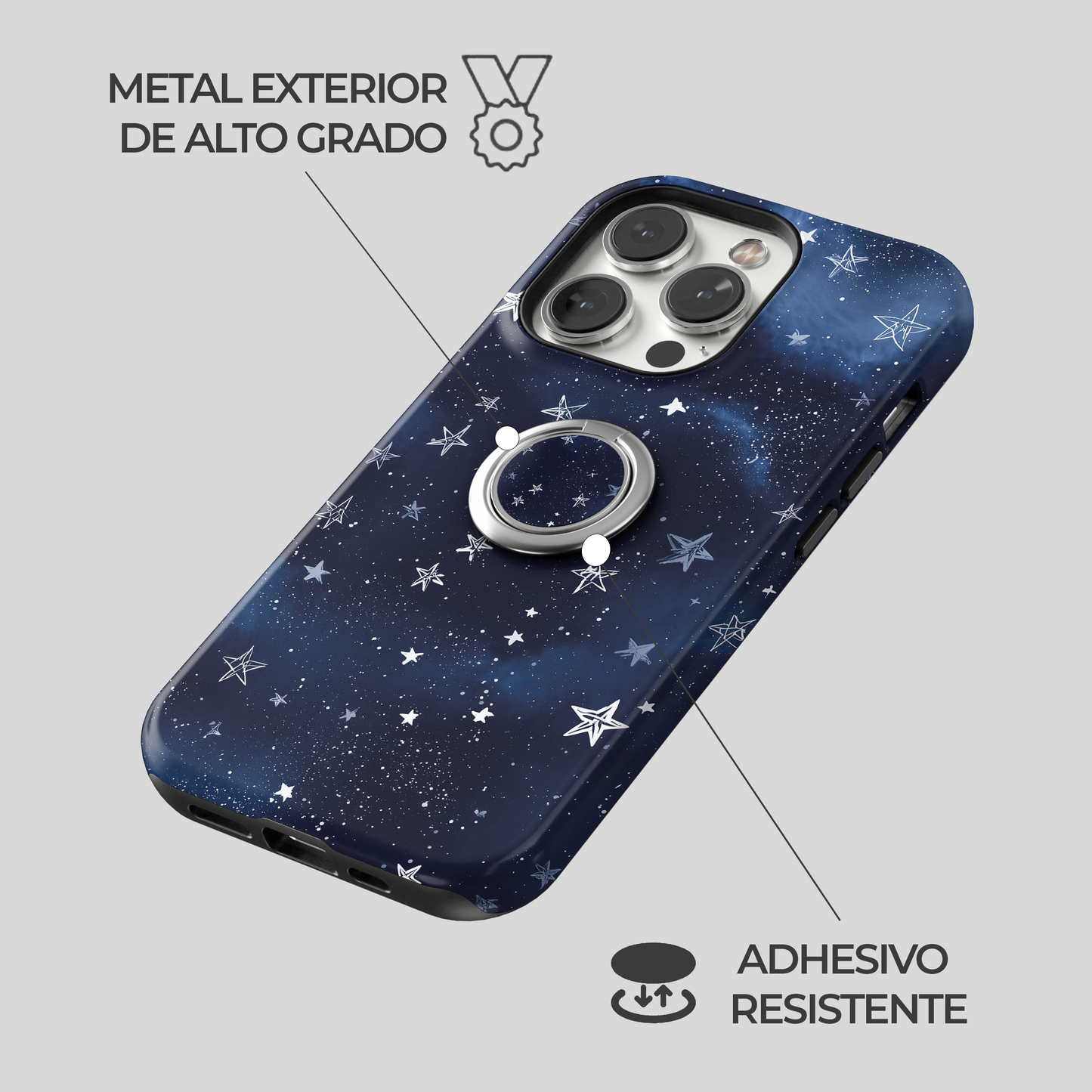 Soporte de anillo para celular Midnight Star Whisper