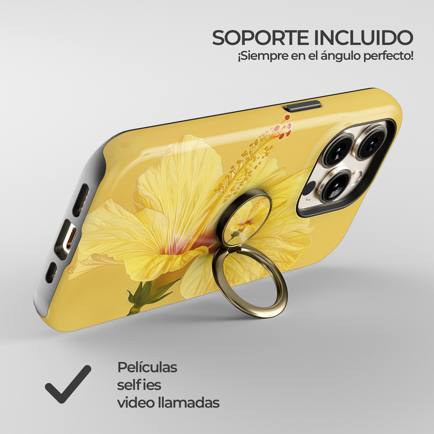 Soporte de anillo para celular Golden Sunset Waves