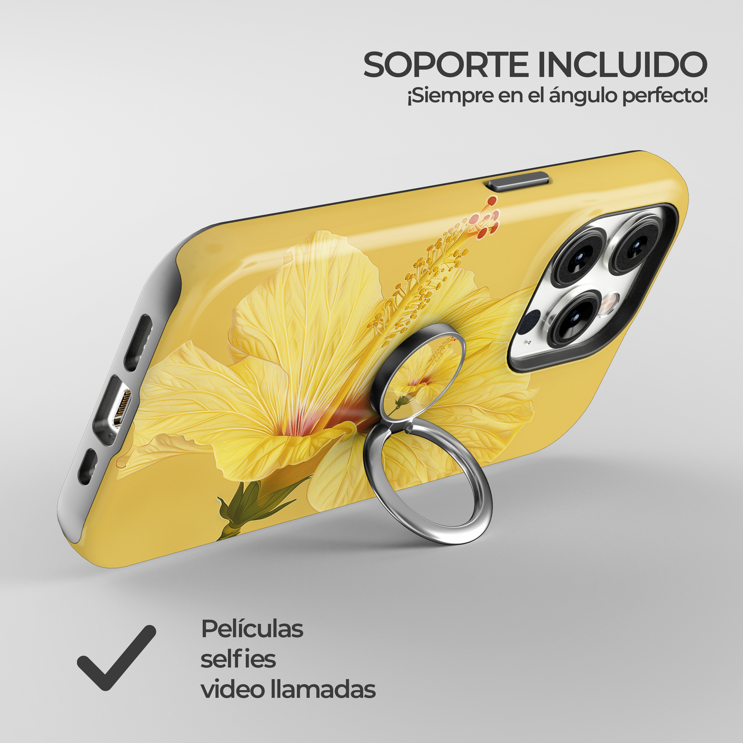 Soporte de anillo para celular Golden Sunset Waves